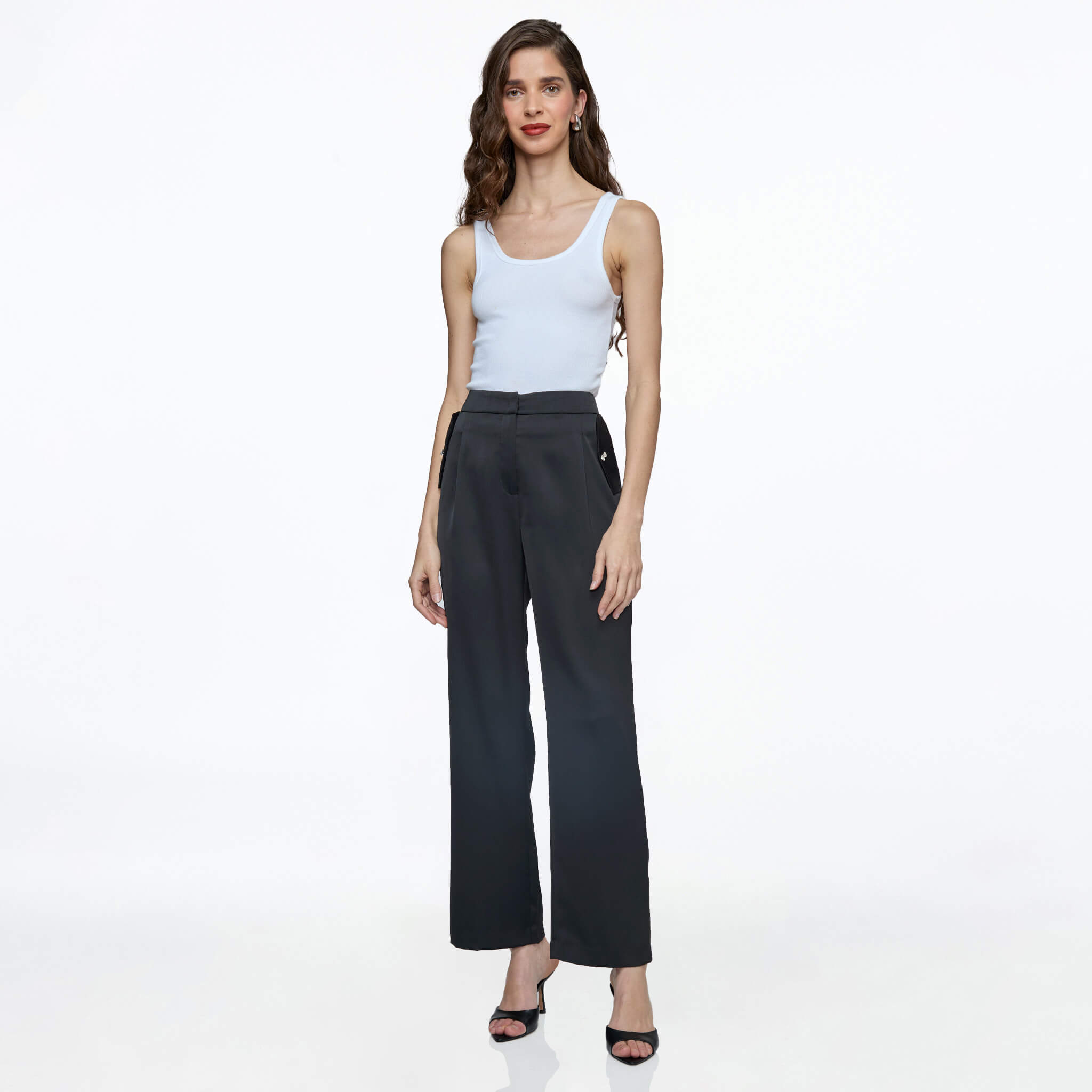 Pantalón negro con tablones