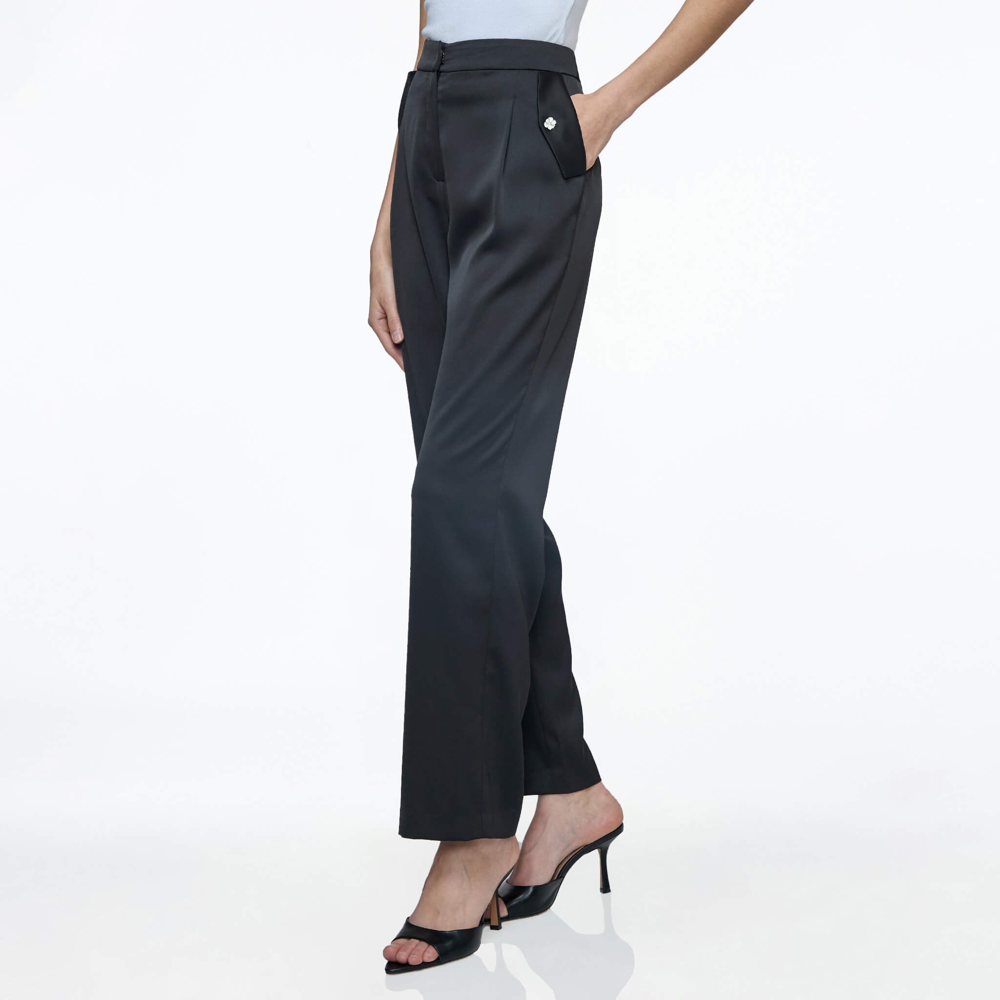 Pantalón negro con tablones