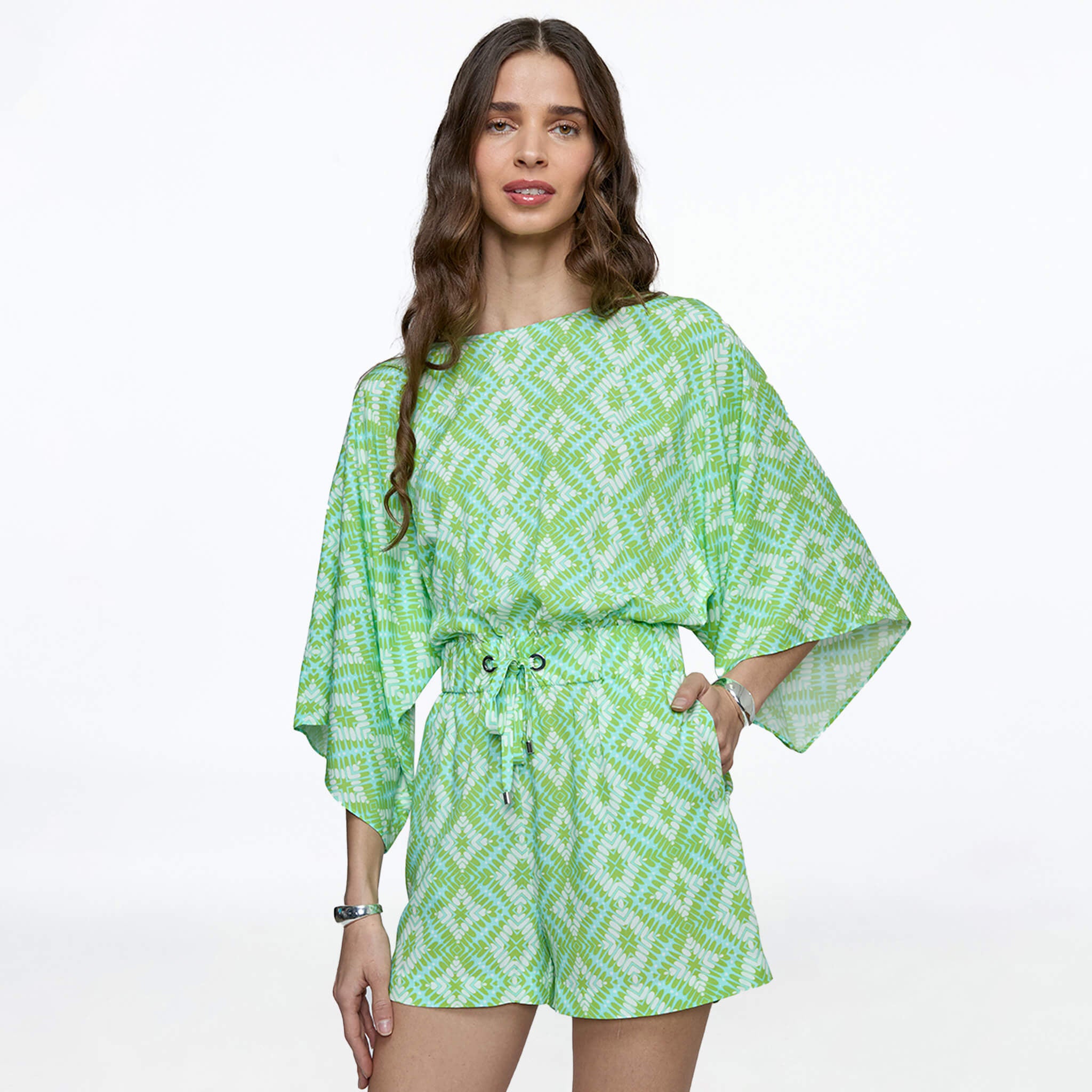 Romper verde estampado