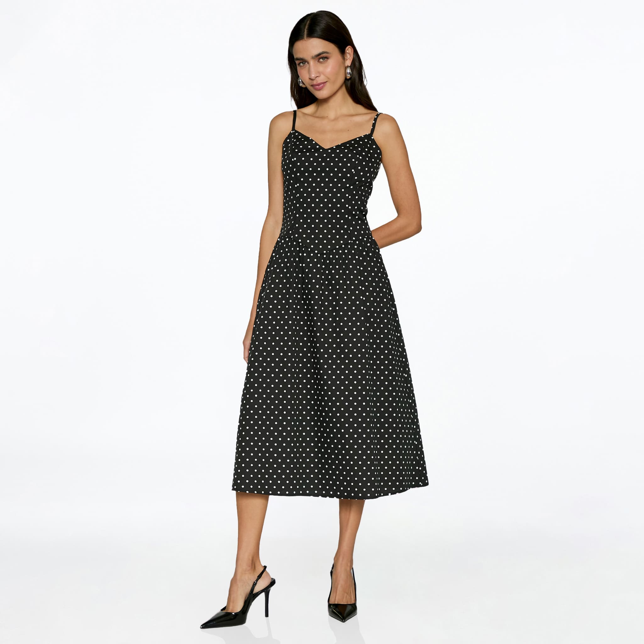 Vestido Negro Lunares