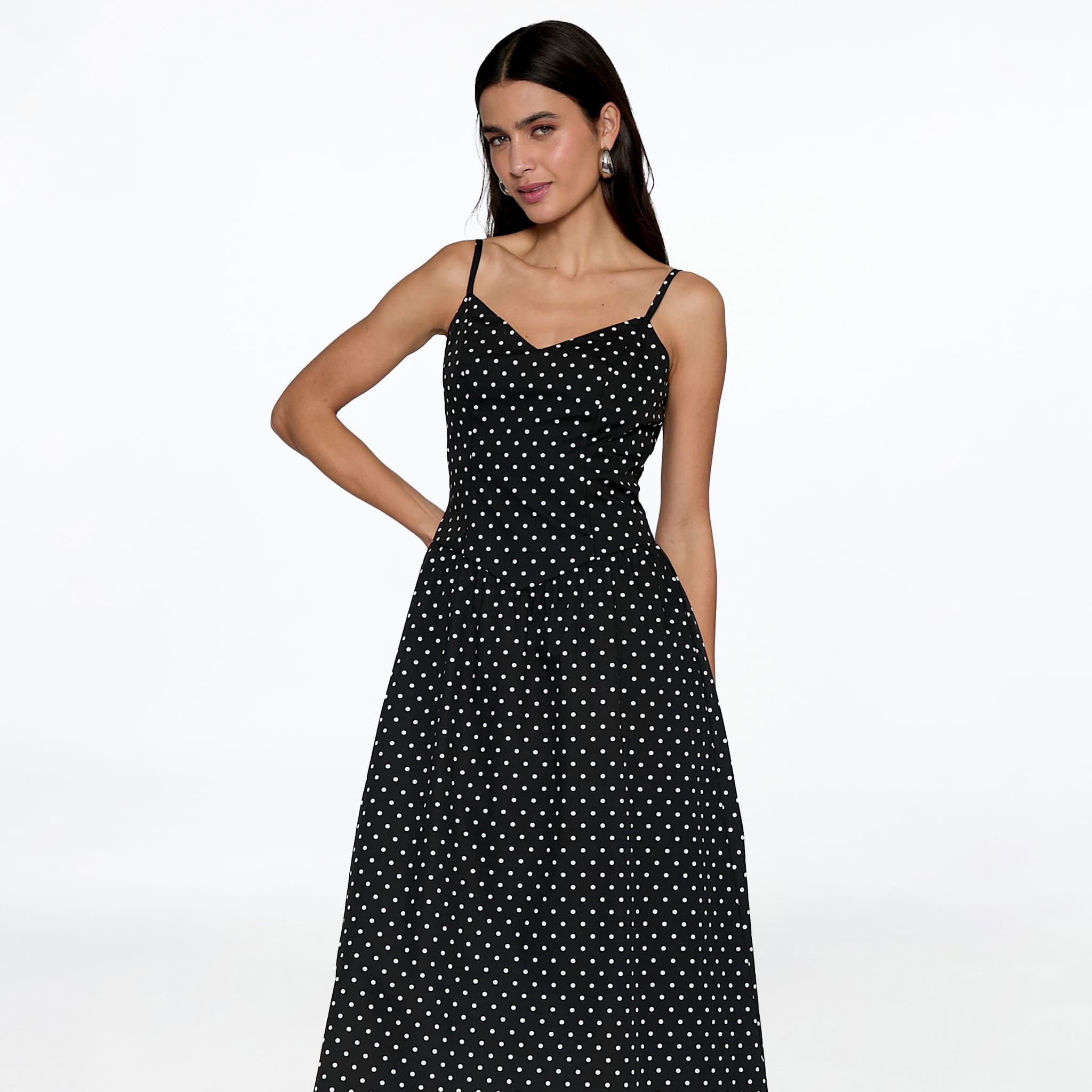 Vestido Negro Lunares