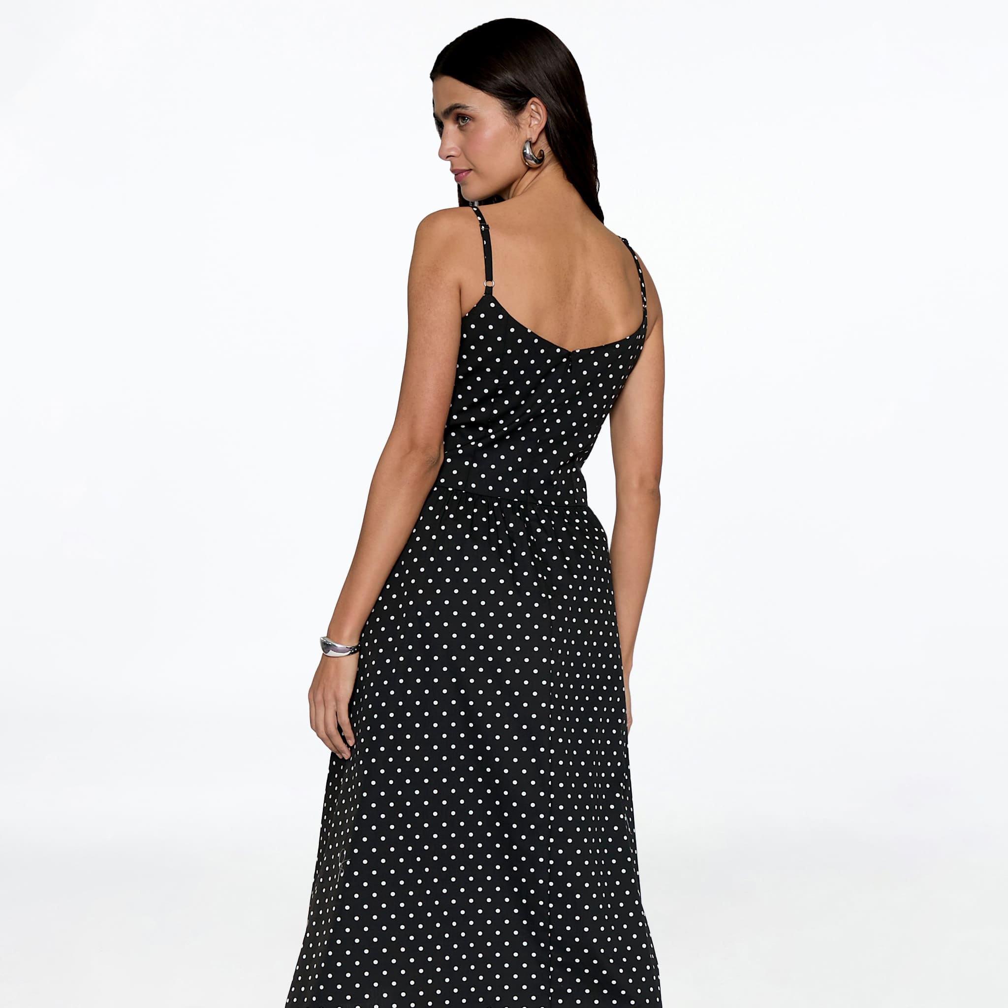 Vestido Negro Lunares