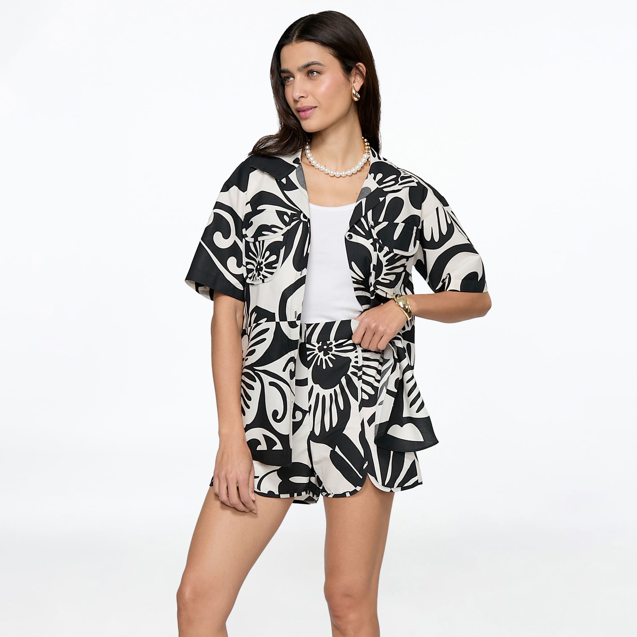 Blusa Estampada Color Negra