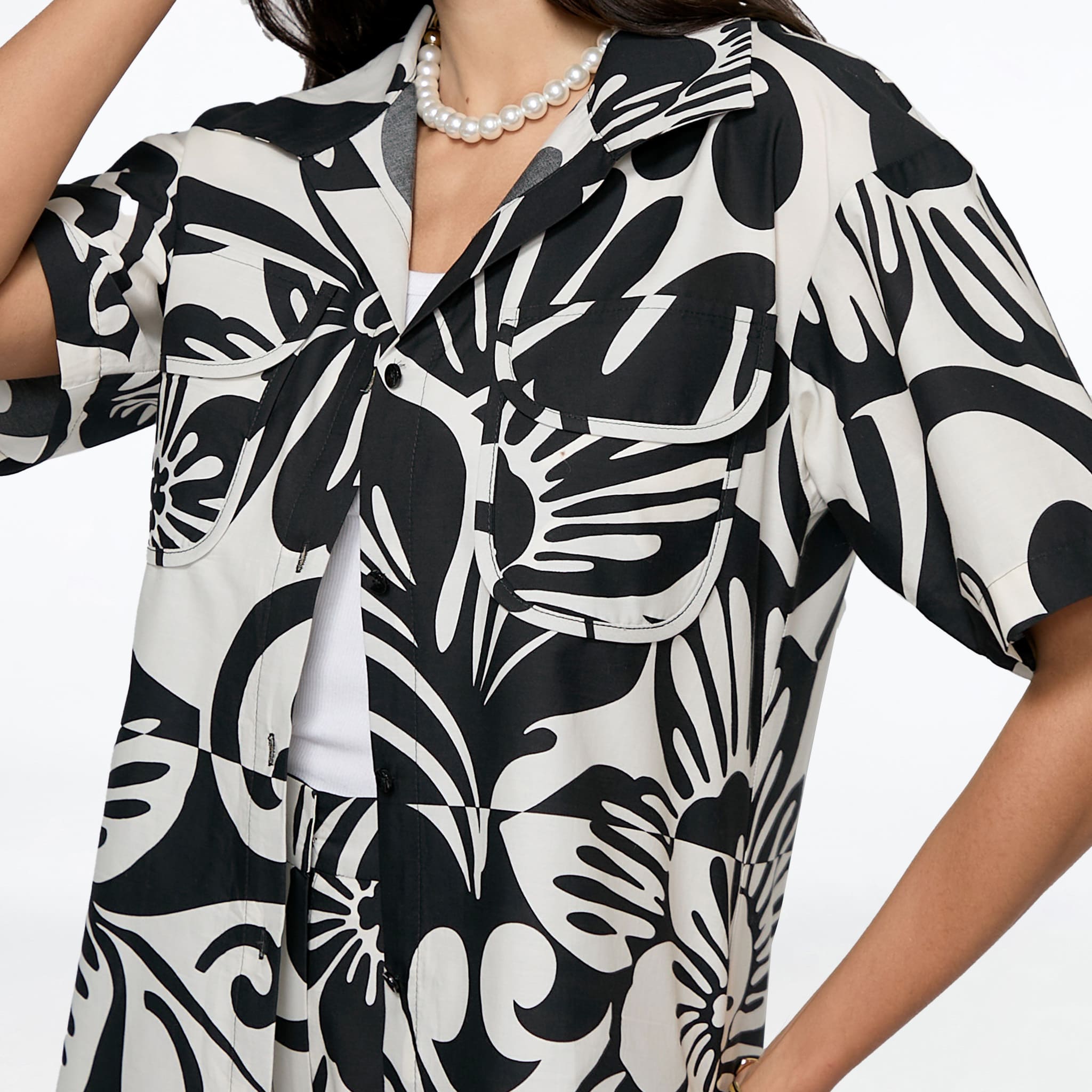 Blusa Estampada Color Negra