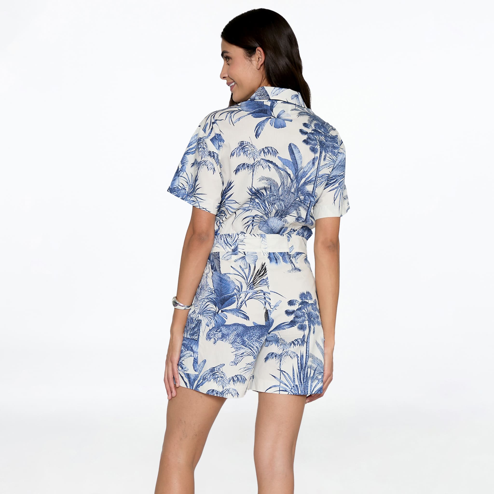 Romper azul estampado