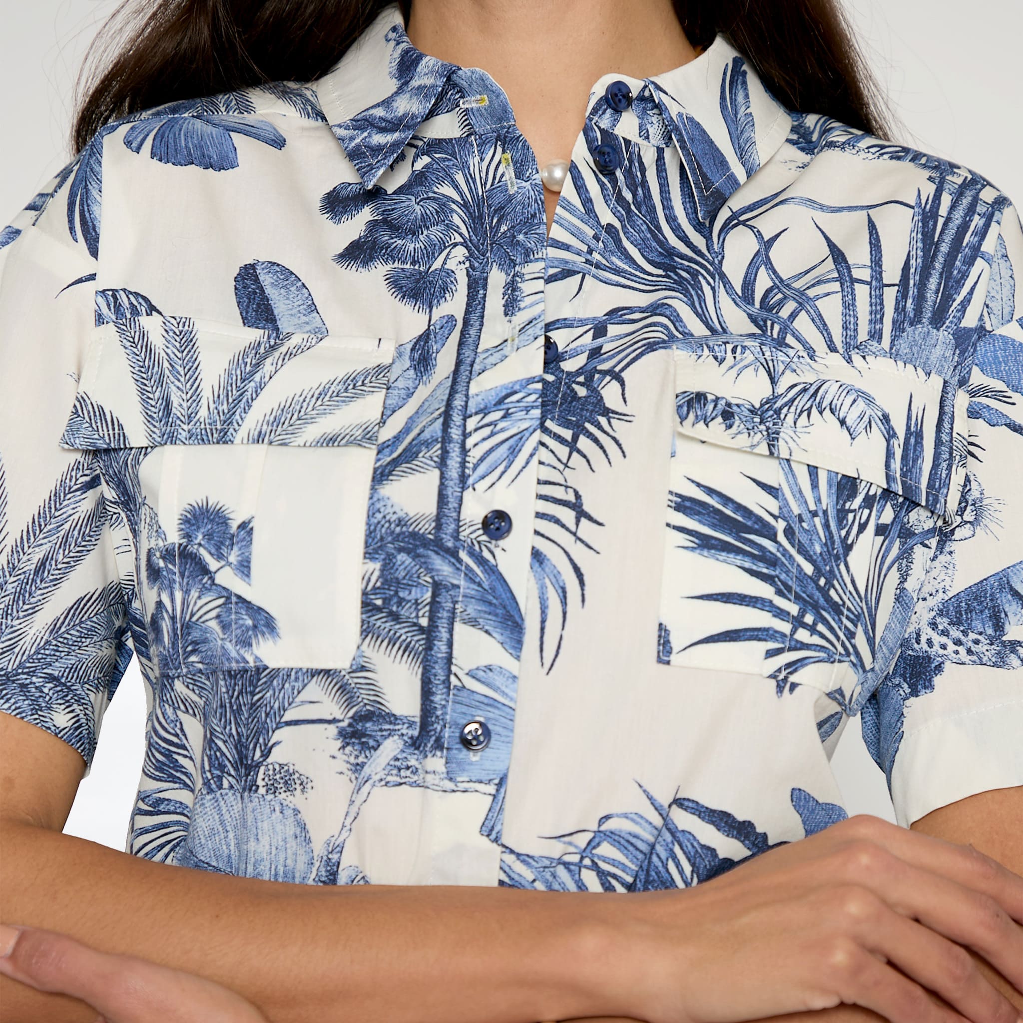 Romper azul estampado