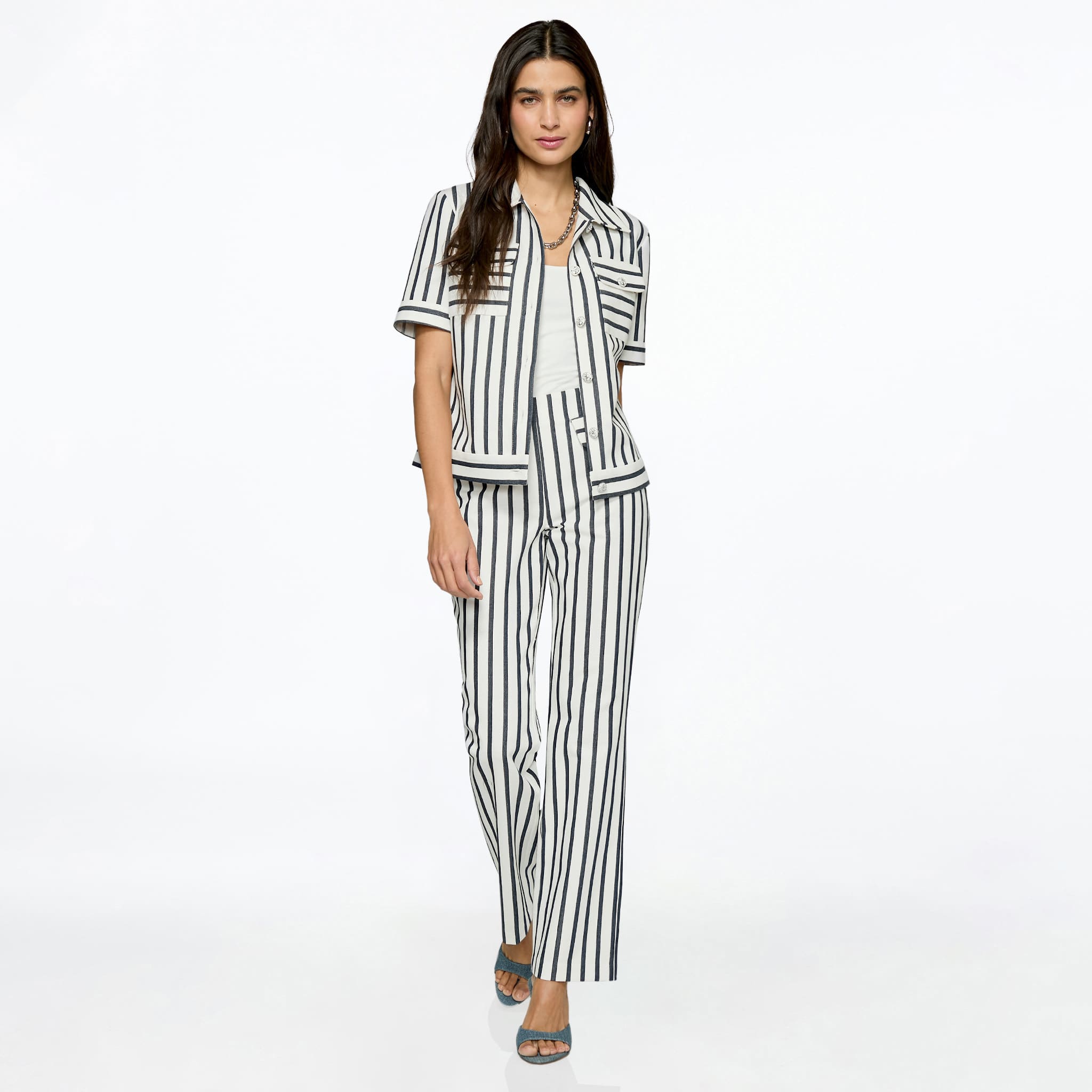 Pantalón Rayas Blanco