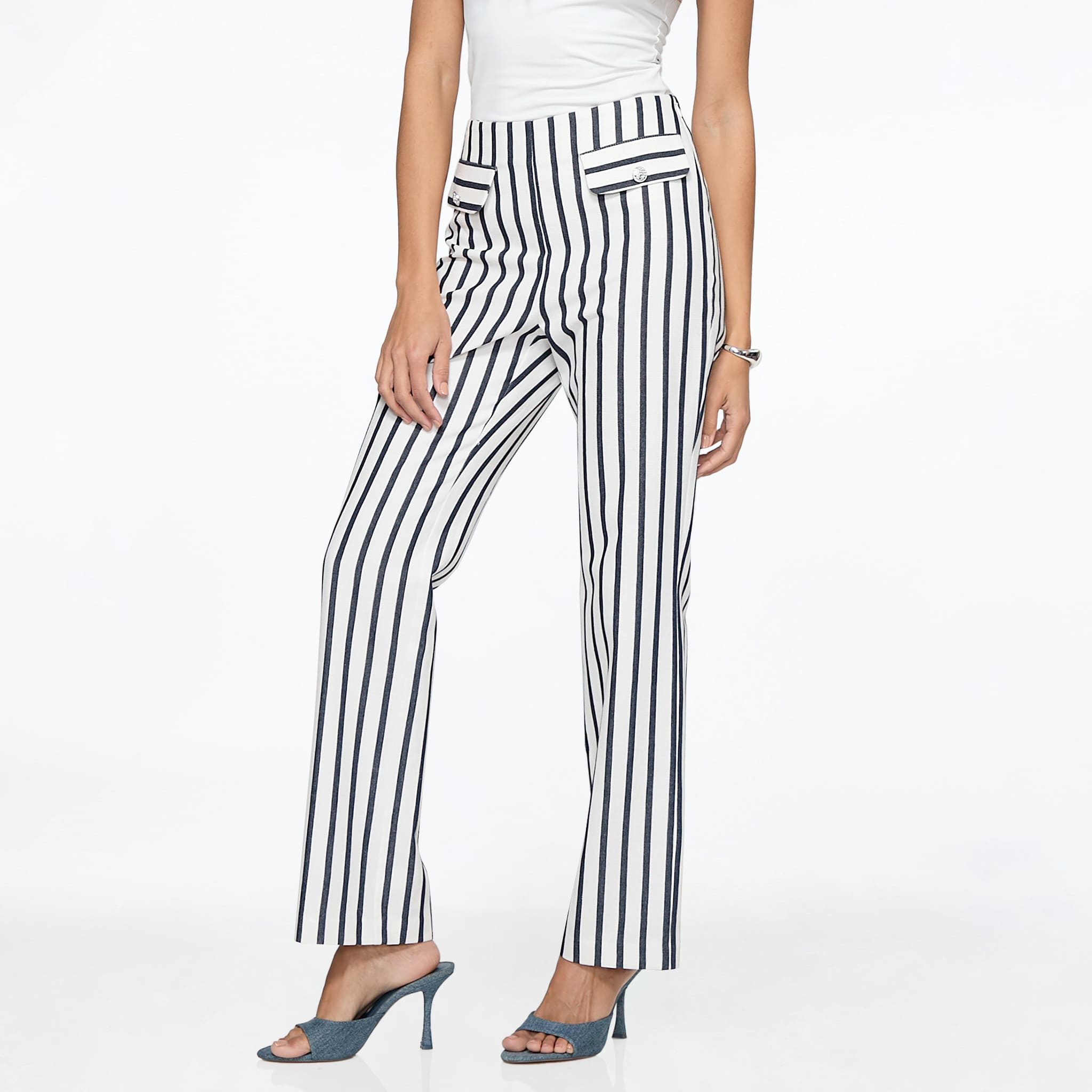 Pantalón Rayas Blanco