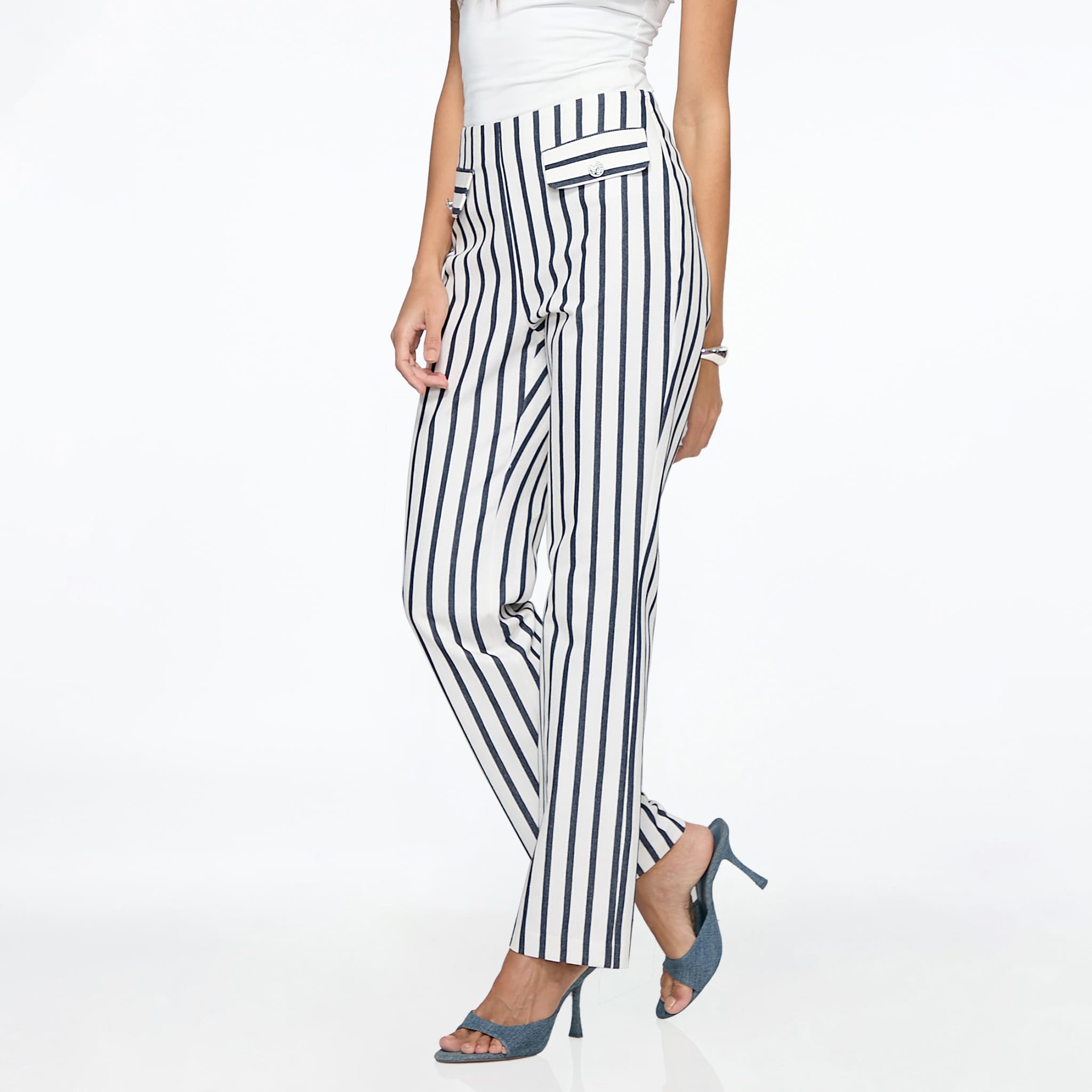 Pantalón Rayas Blanco