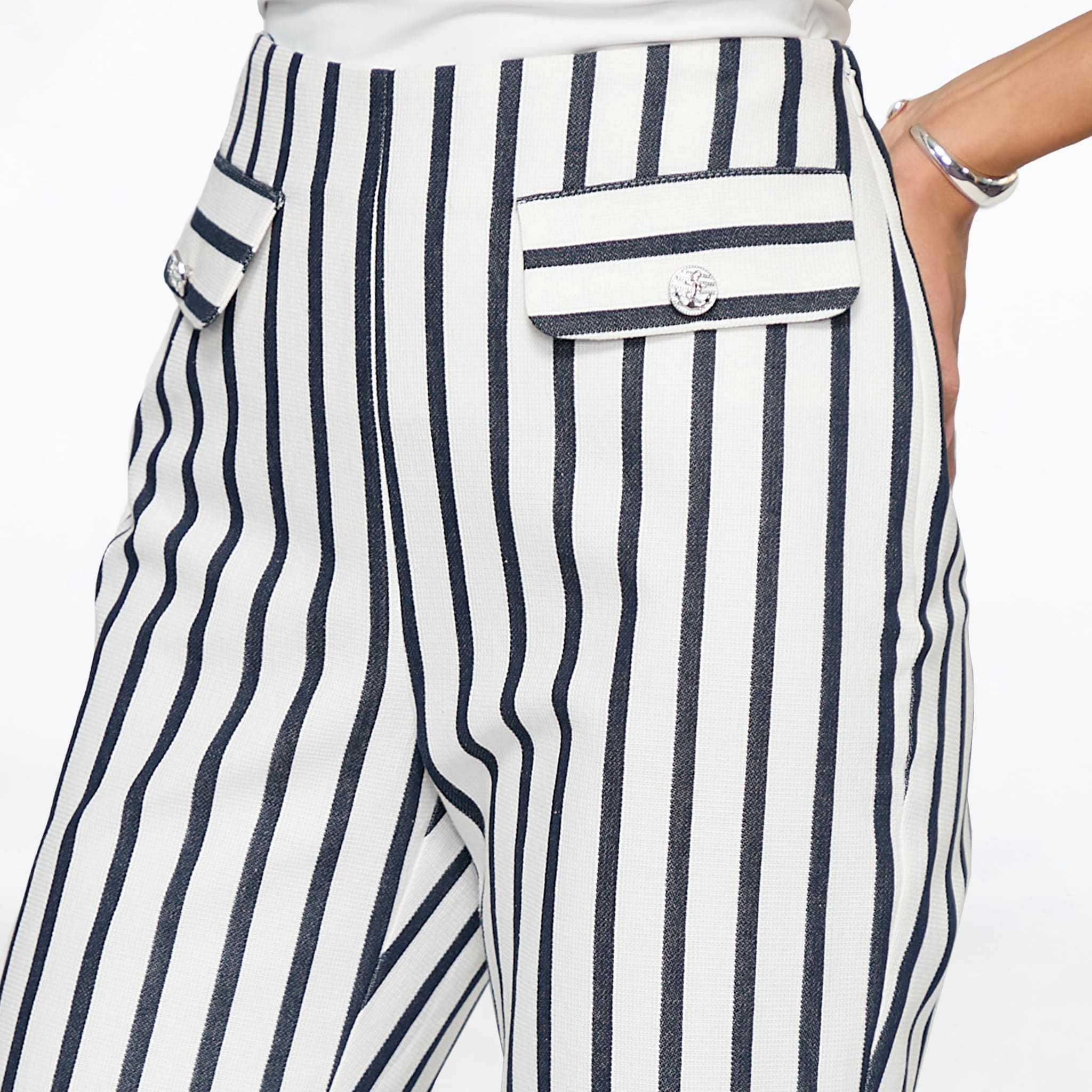 Pantalón Rayas Blanco