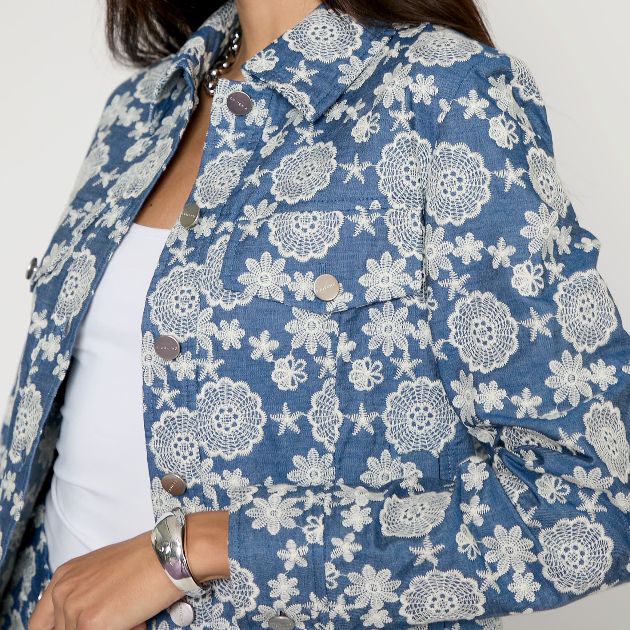 Chamarra Mezclilla Estampado