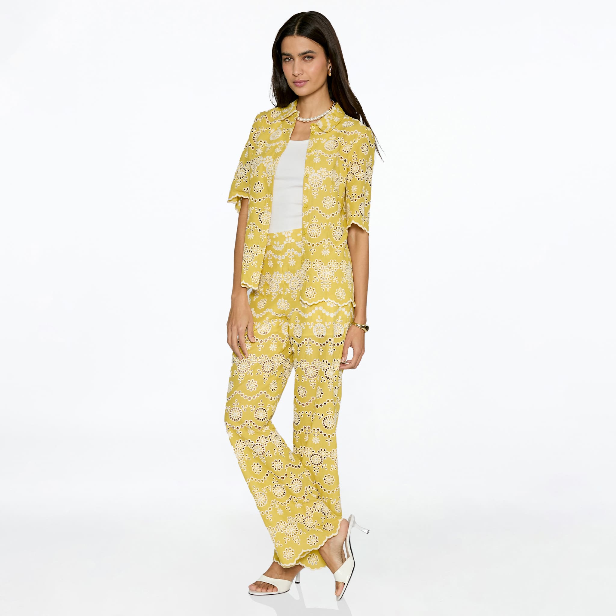 Pantalon con Tira Bordada