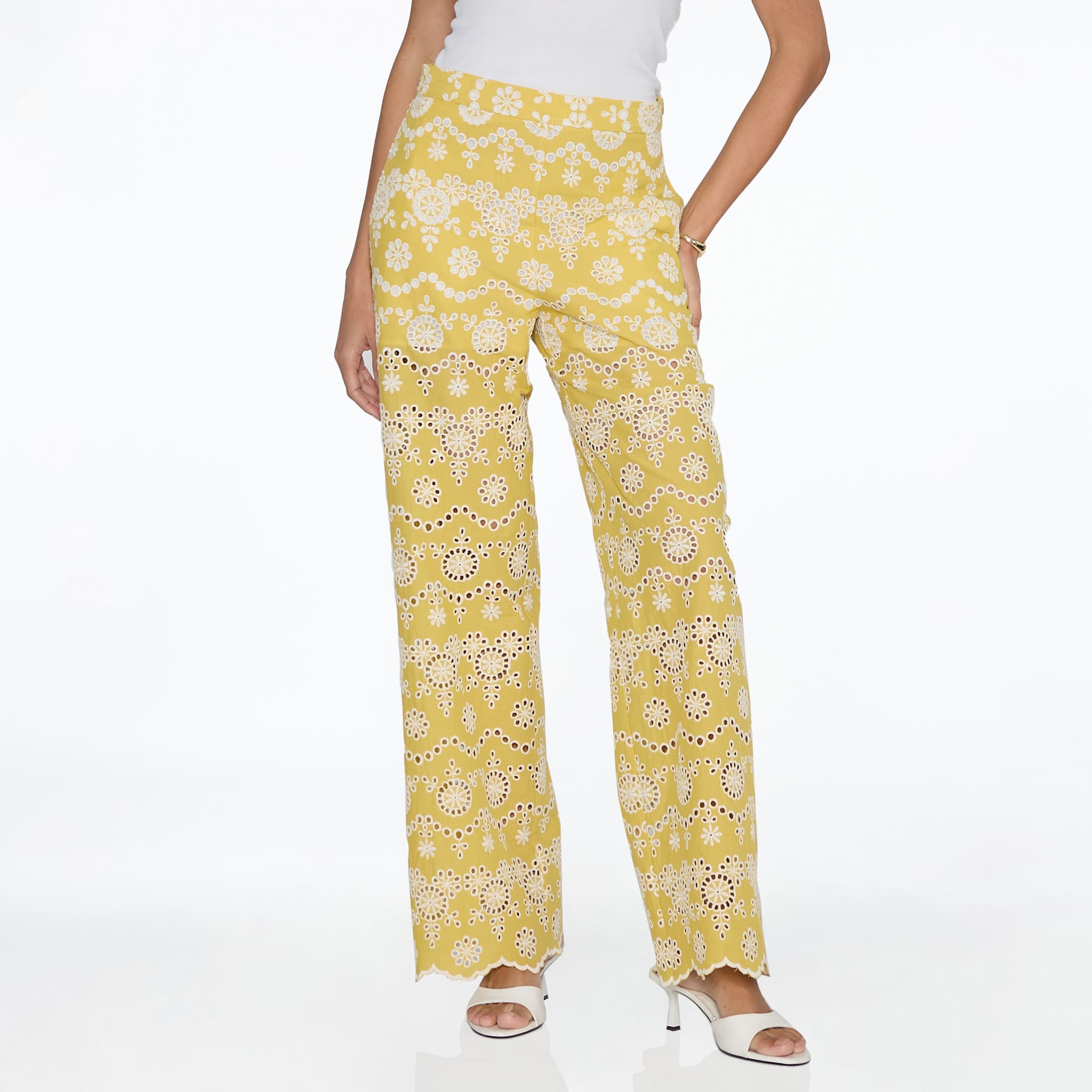 Pantalon con Tira Bordada