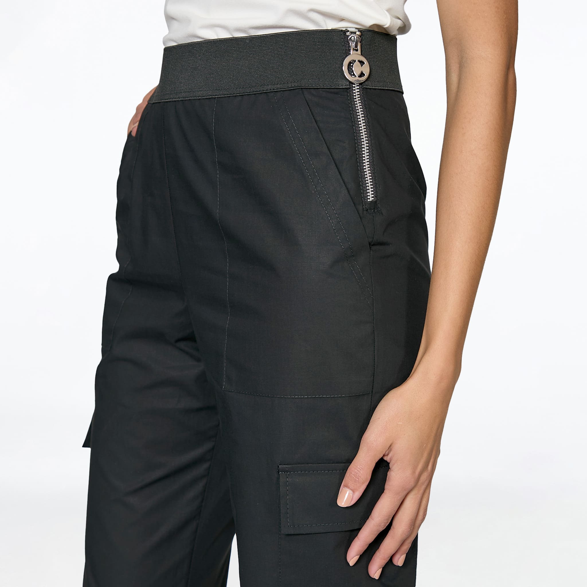 Pantalón Negro Cargo Recto