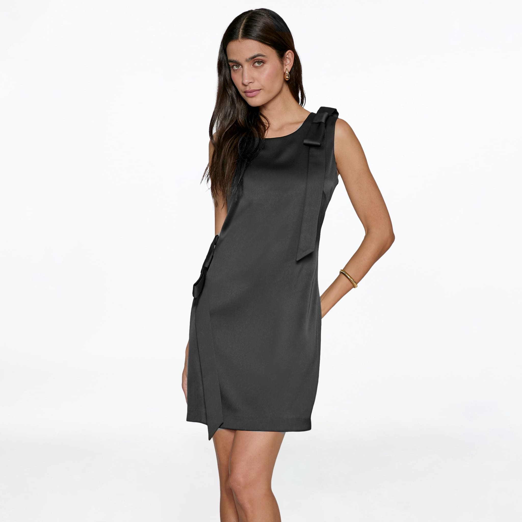 Vestido Satinado Negro