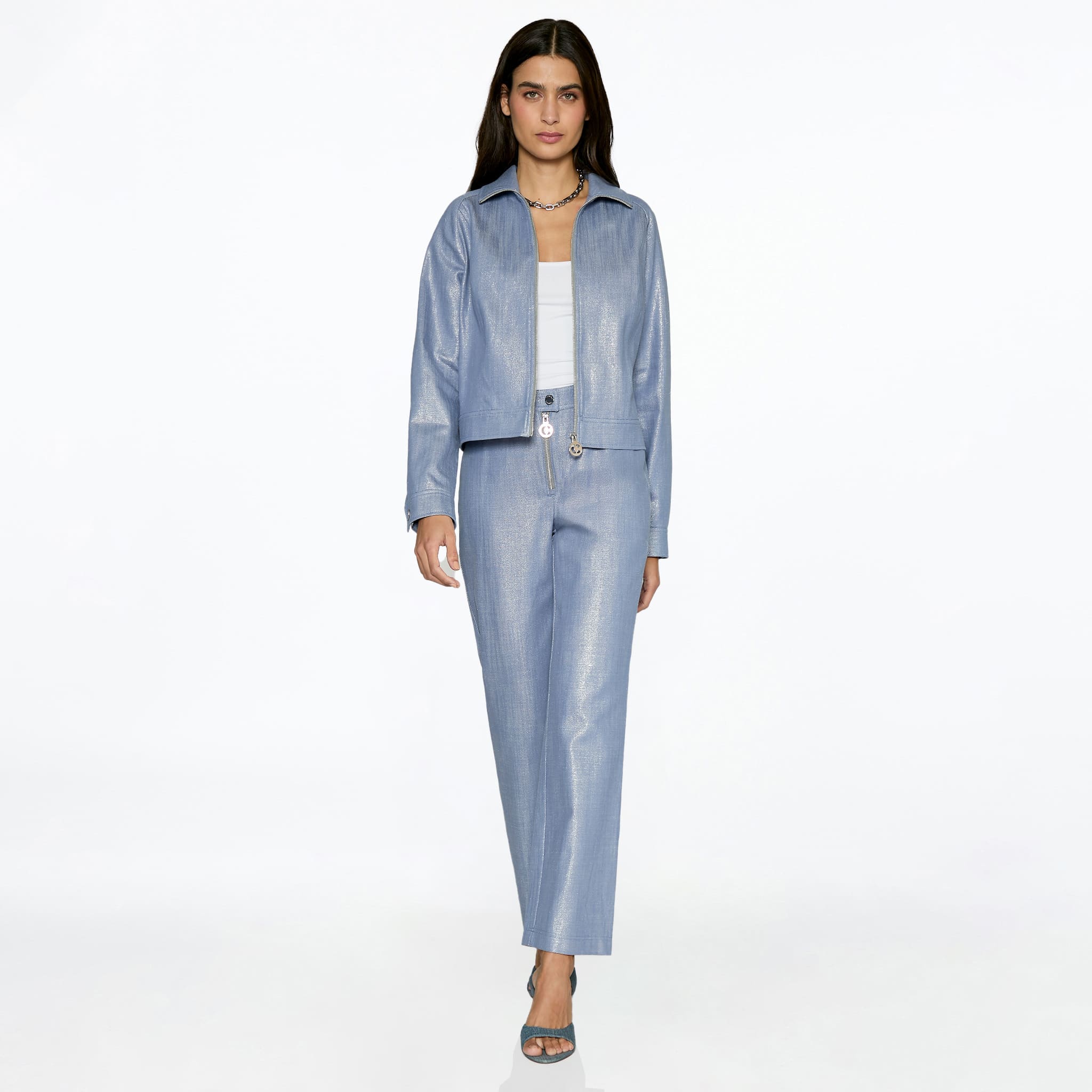 Chamarra Mezclilla Metálica