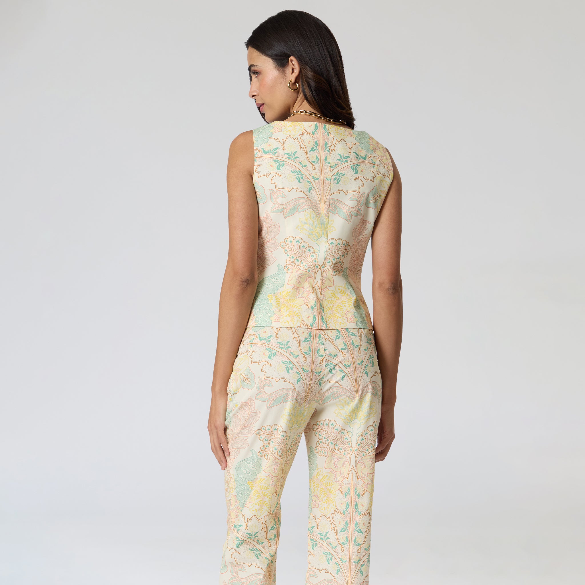 Blusa Hueso Estampada