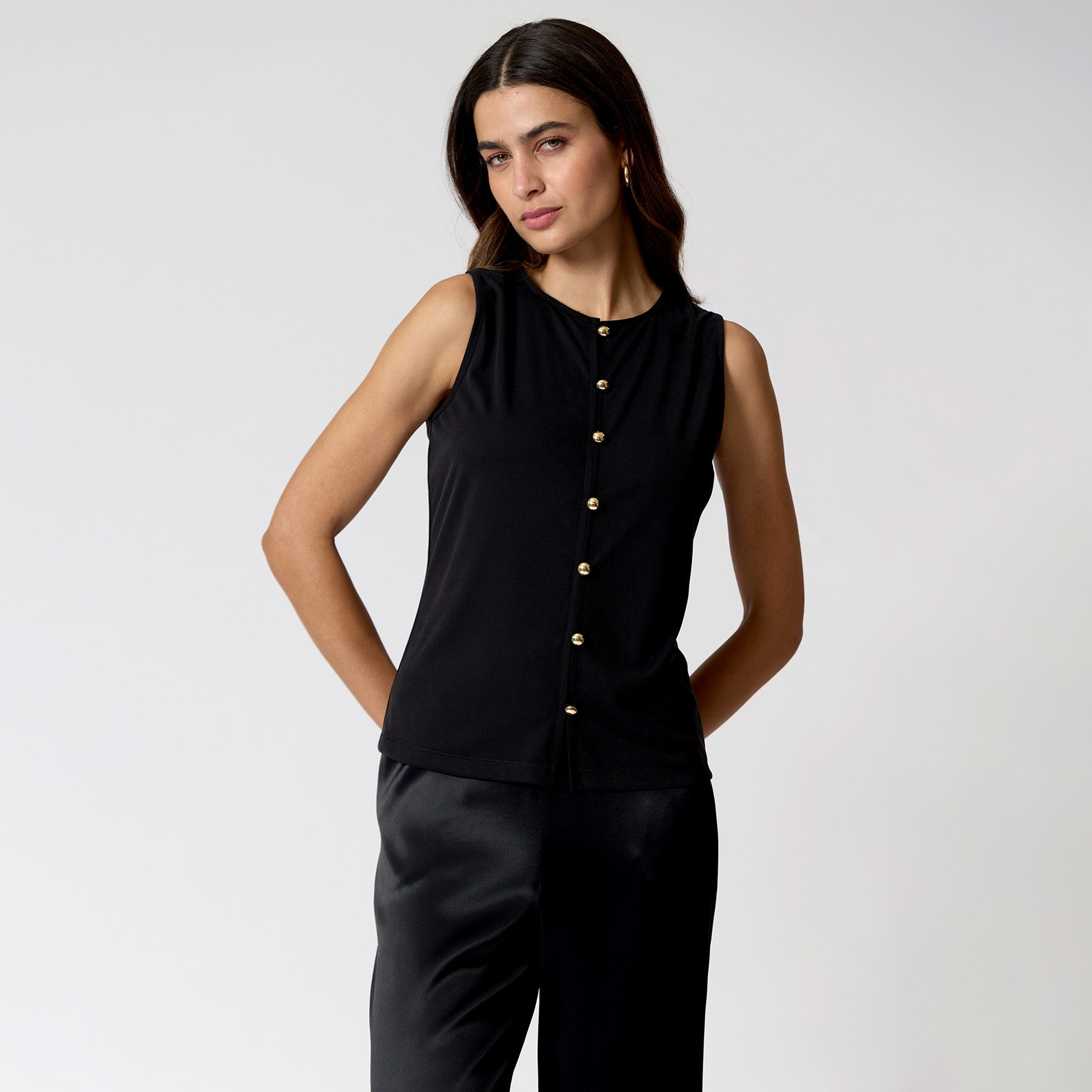 Blusa Negra con Botones