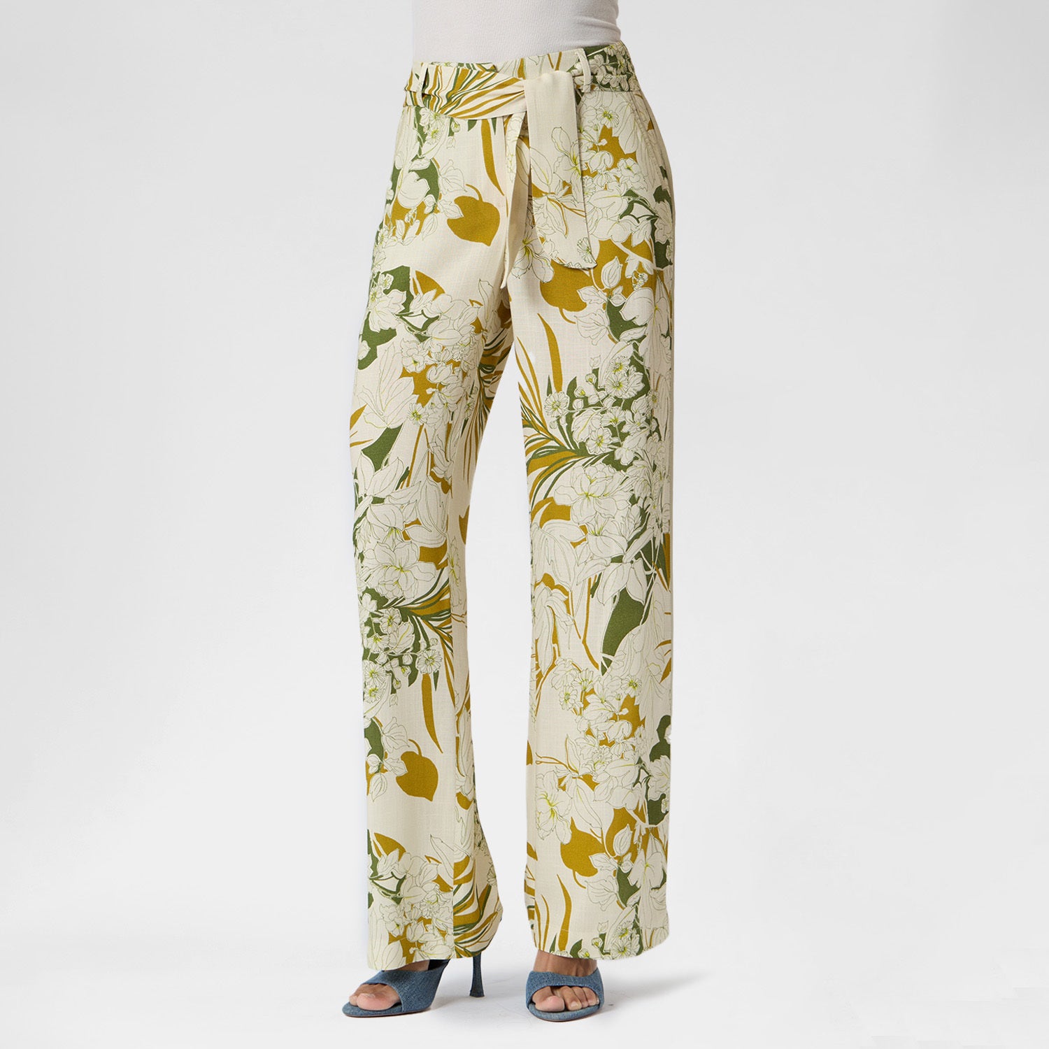 Pantalón Beige Estampado