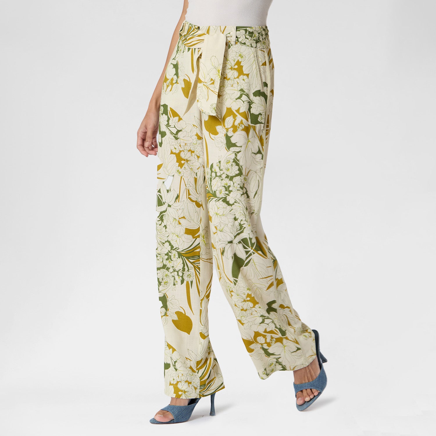 Pantalón Beige Estampado