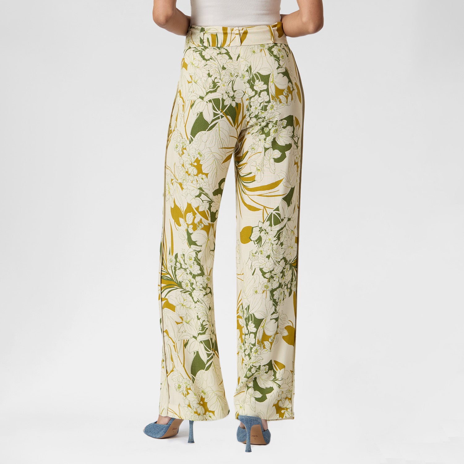 Pantalón Beige Estampado