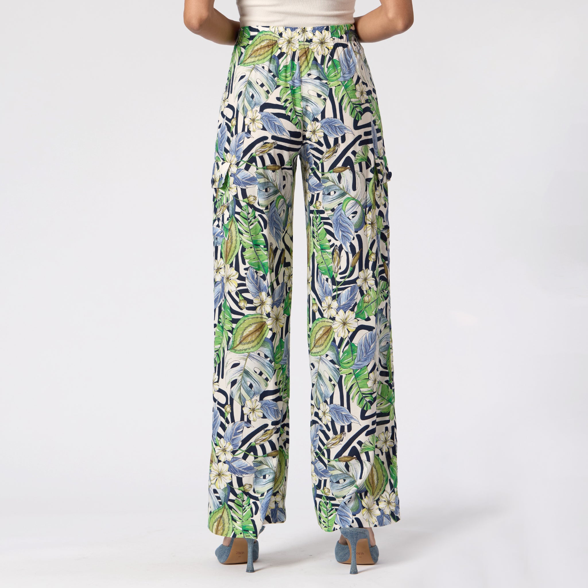 Pantalón Hueso Estampado