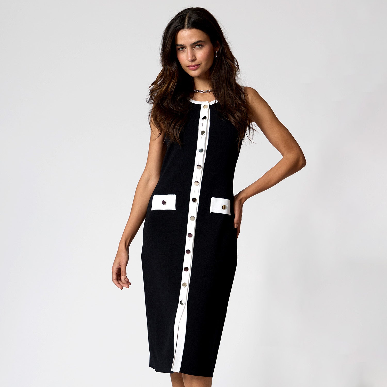 Vestido de Punto Largo Negro