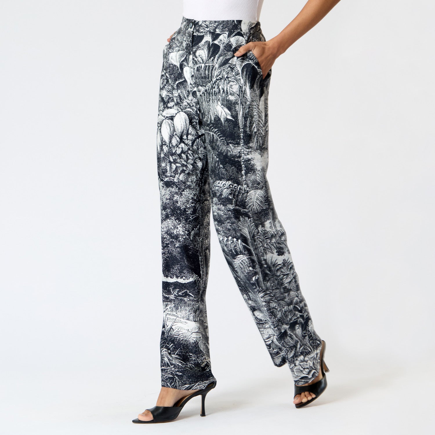 Pantalón Negro estampado