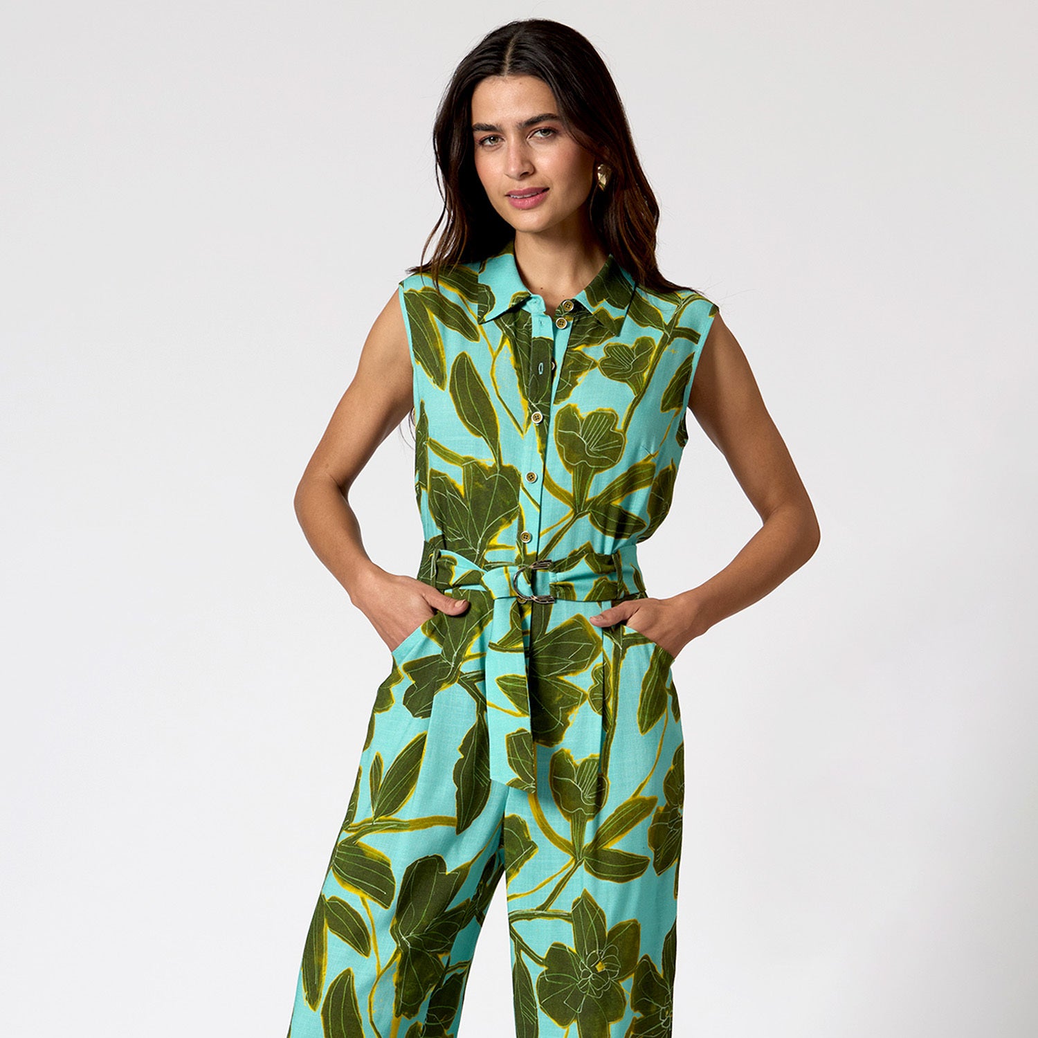 Jumpsuit Verde Estampado