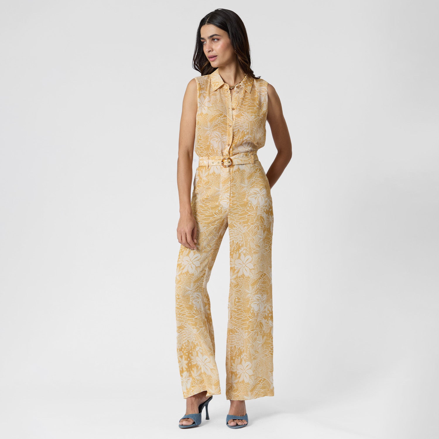 Pantalón Amarillo Estampado