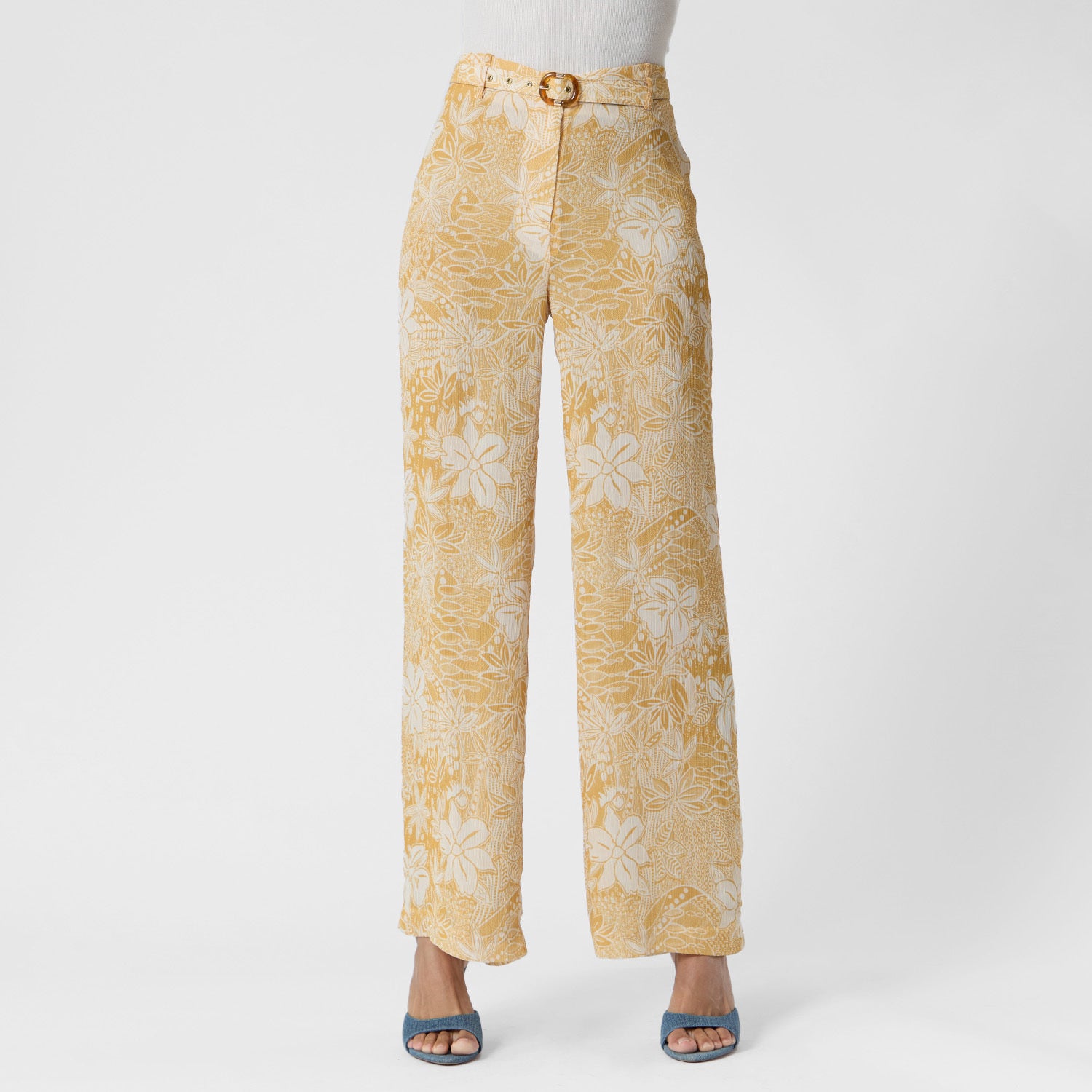 Pantalón Amarillo Estampado