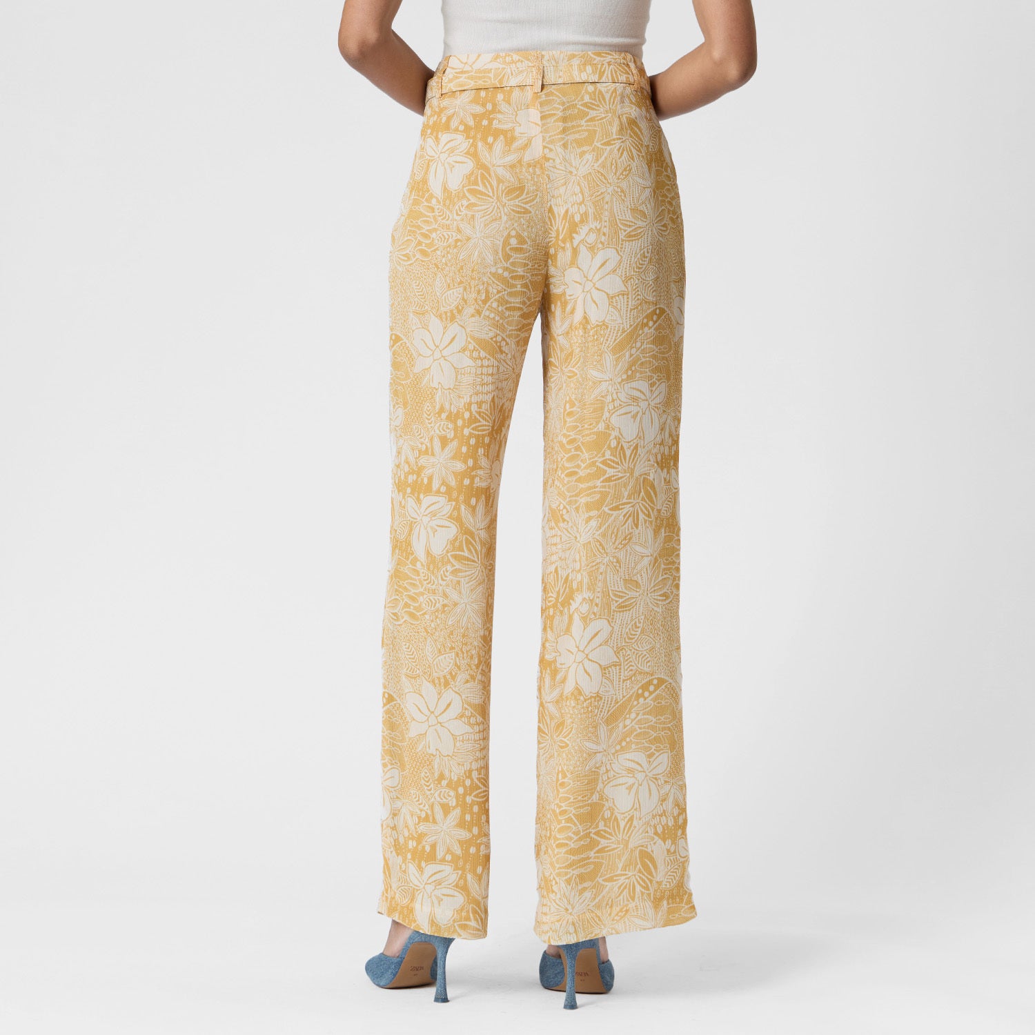 Pantalón Amarillo Estampado