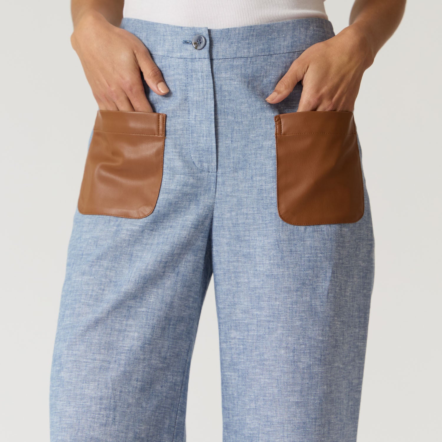 Pantalón Jaspeado Azul