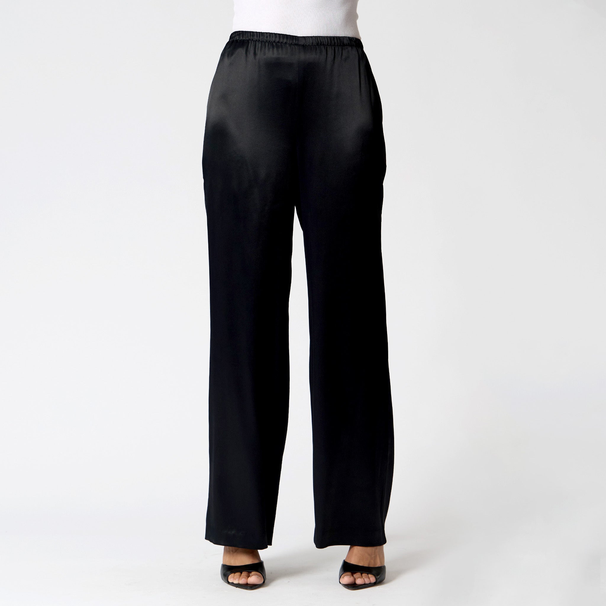 Pantalon Negro Satinado
