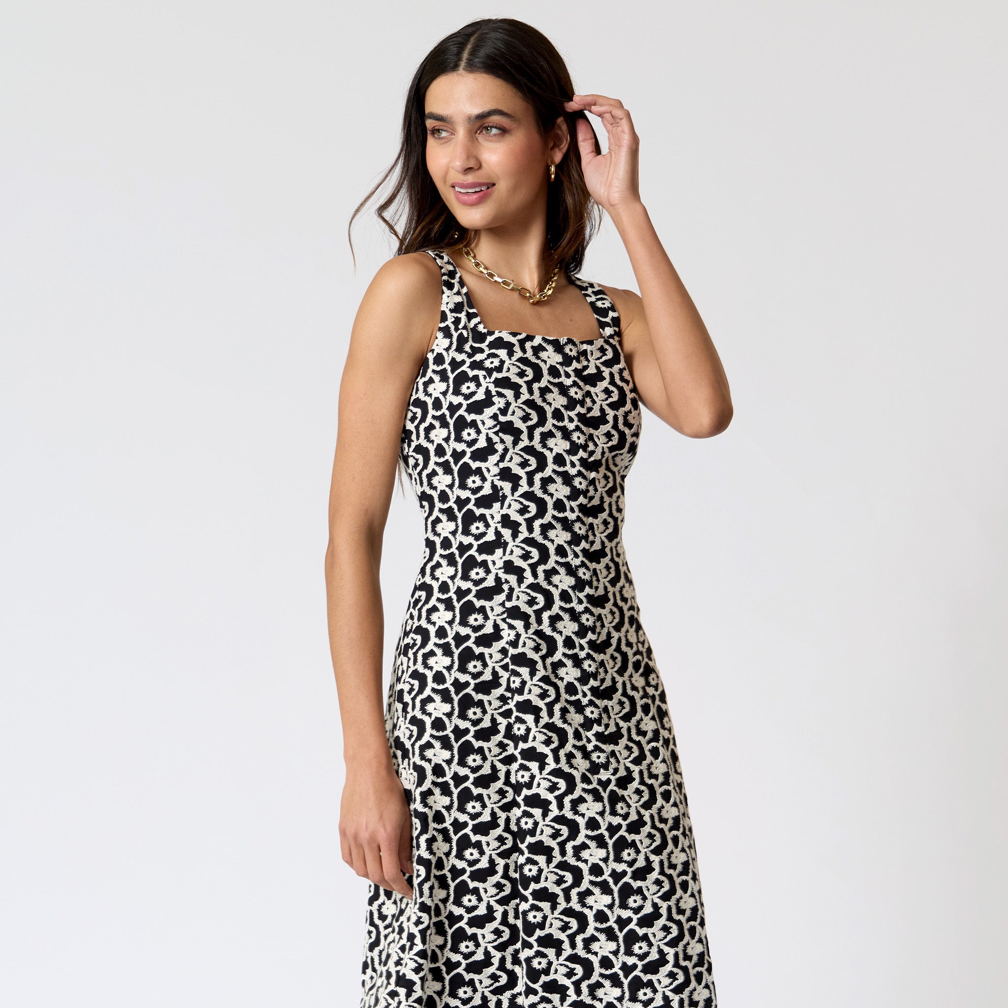 Vestido Negro Brocado