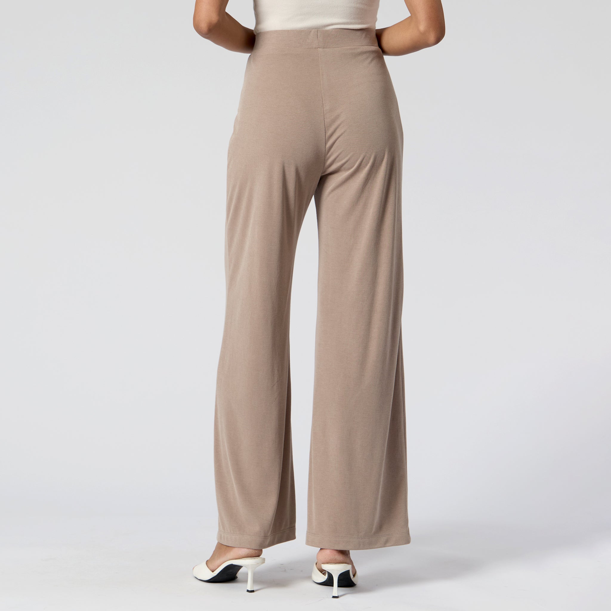 Pantalón Acanalado Beige