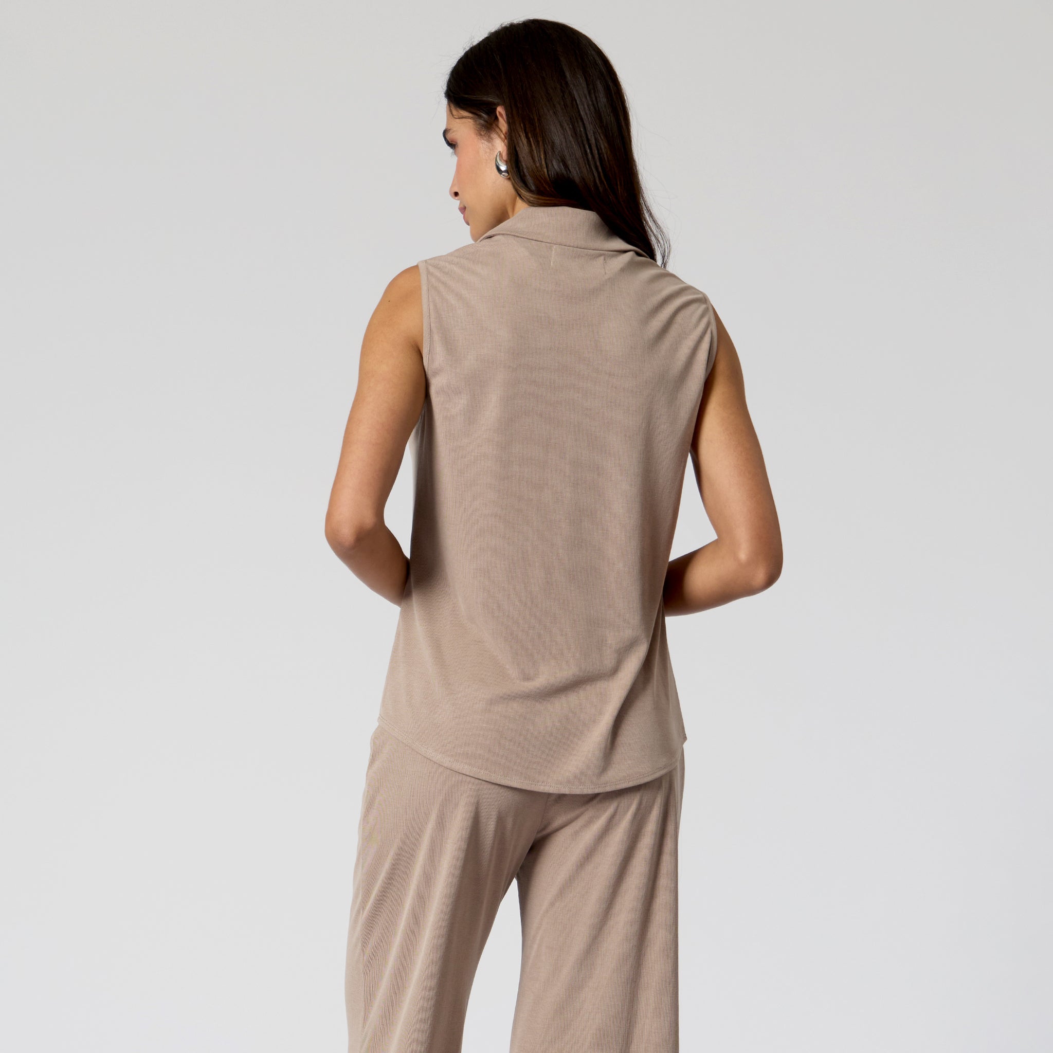 Blusa Beige Acanalada