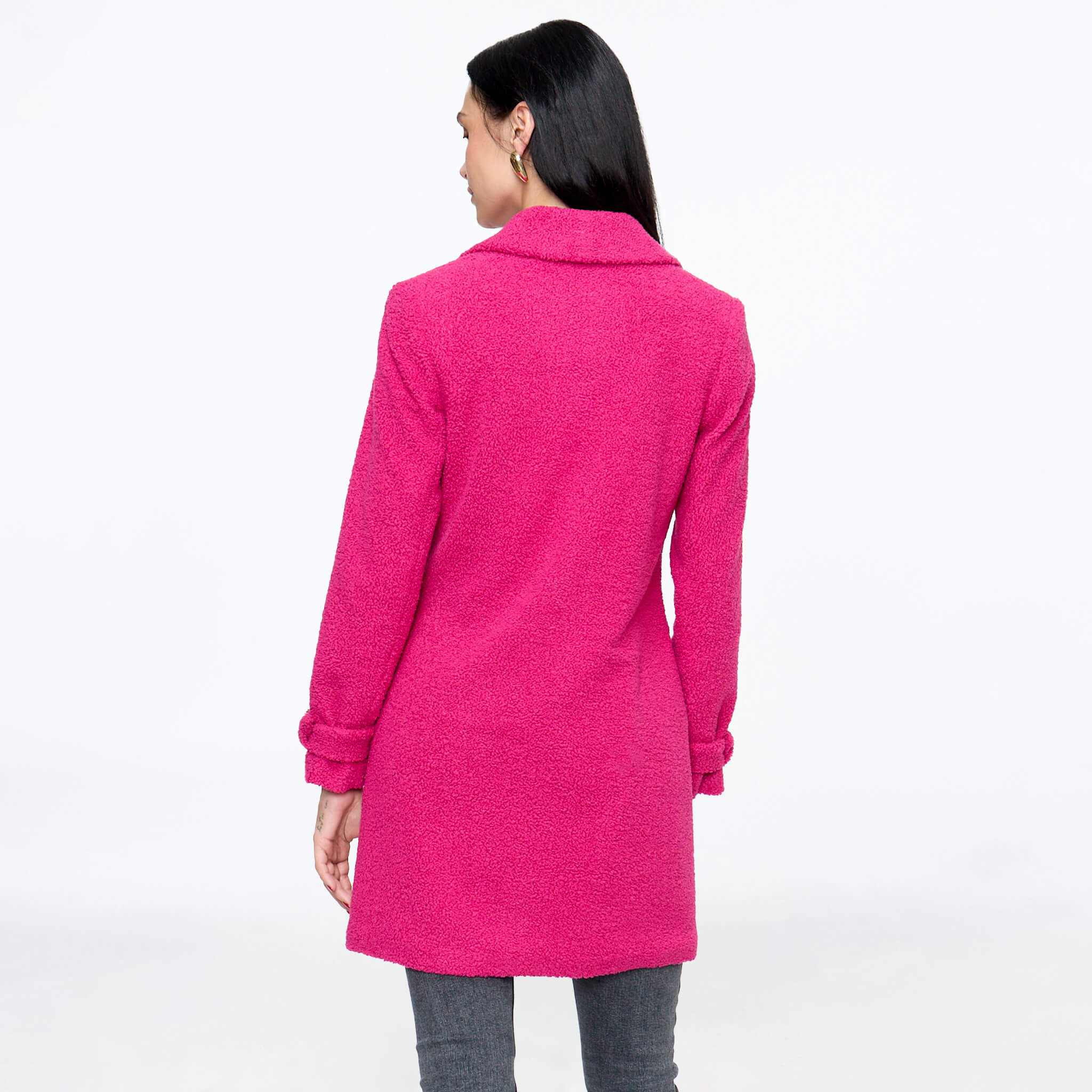 Abrigo fucsia forrado