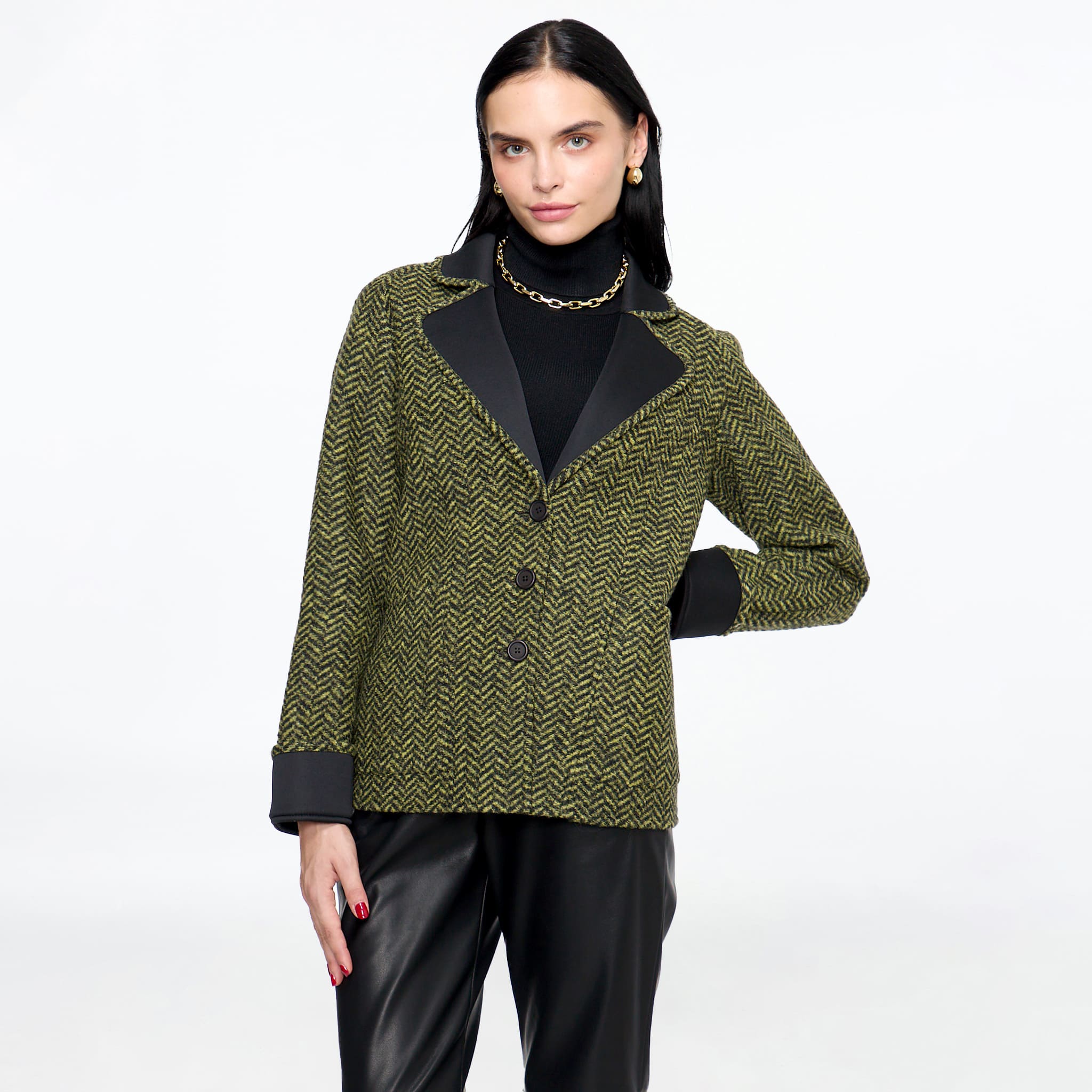 Saco verde estampado