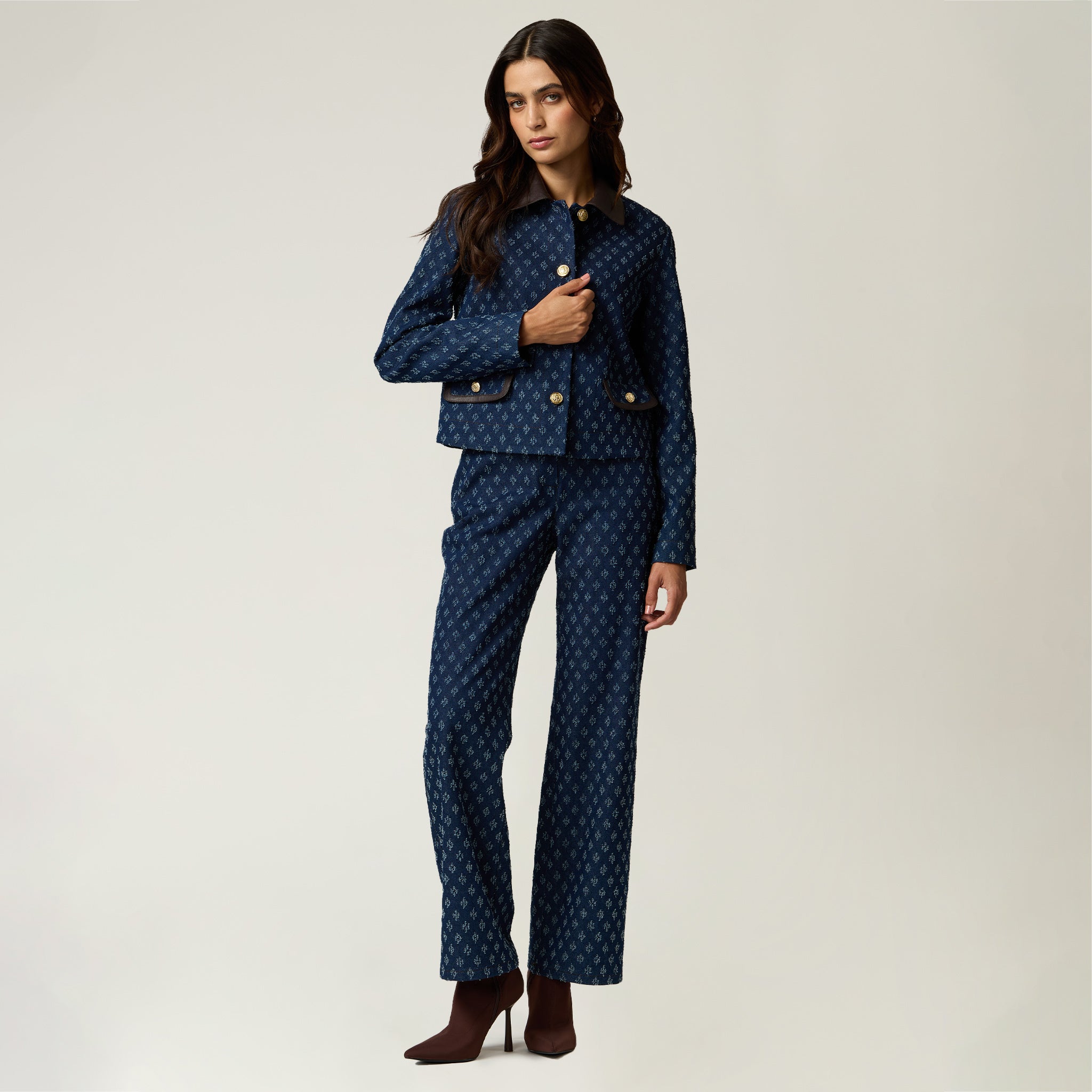 Pantalón Mezclilla y Tacto Piel para mujer