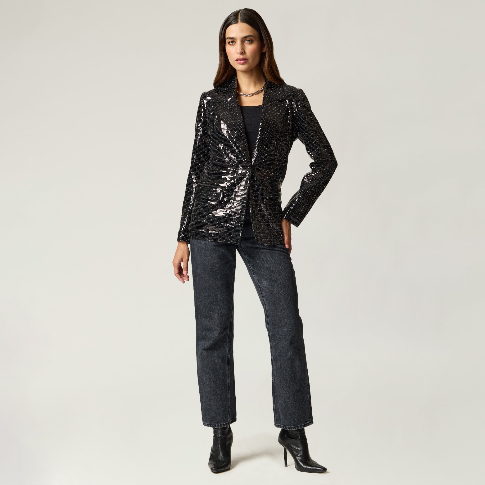 Blazer Negro Lentejuelas