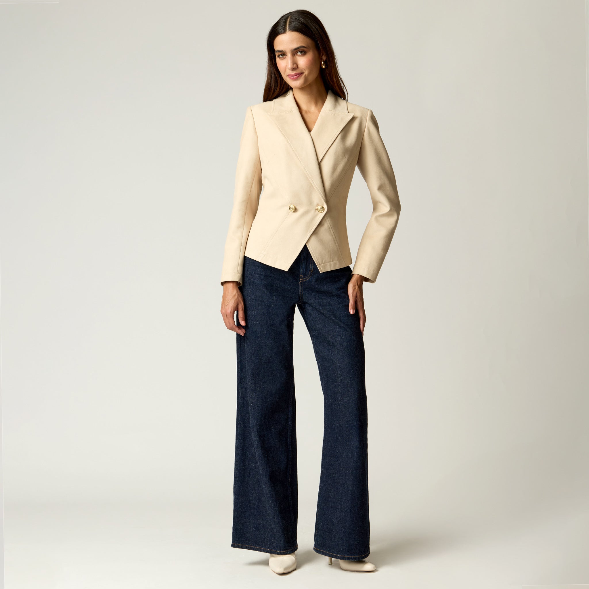 Saco Beige Gamuza para mujer