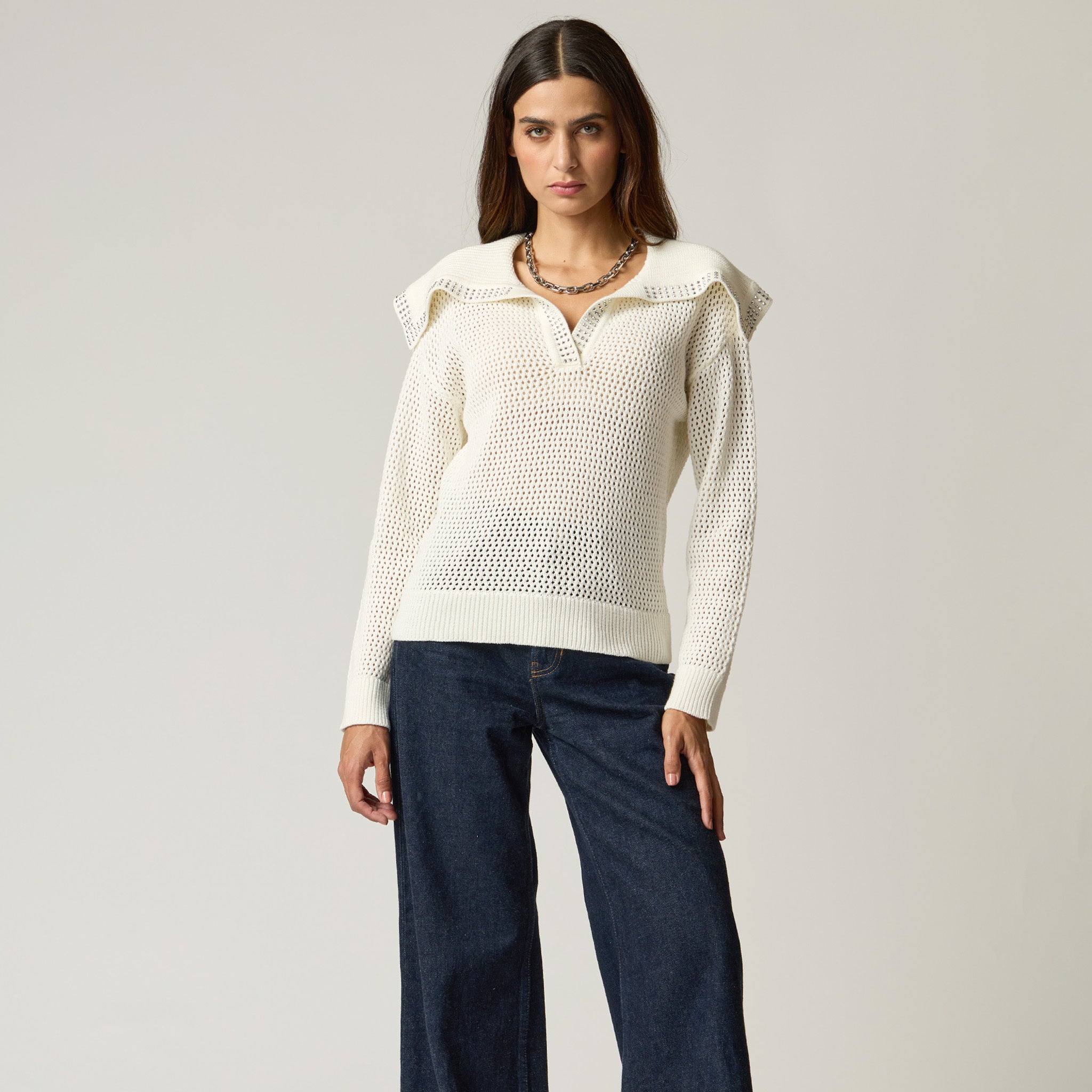 Suéter Calado Hueso