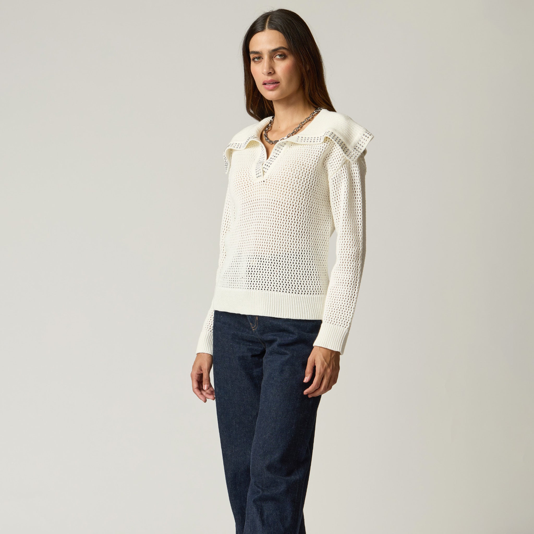 Suéter Calado Hueso