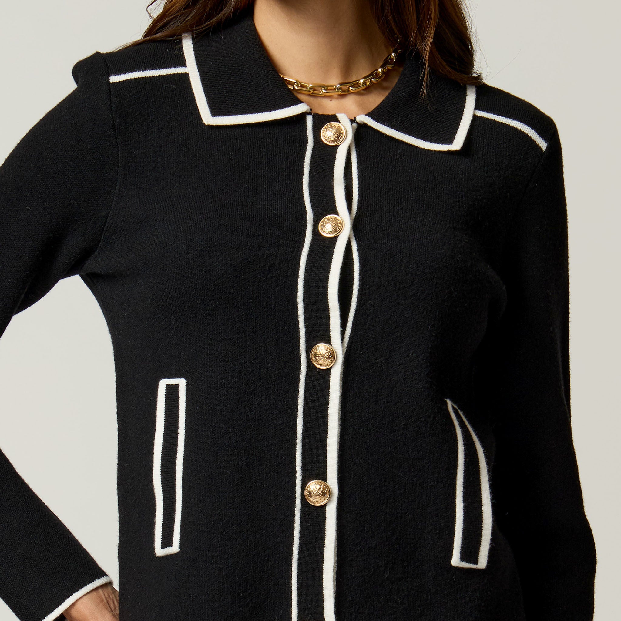 Suéter Negro de Punto