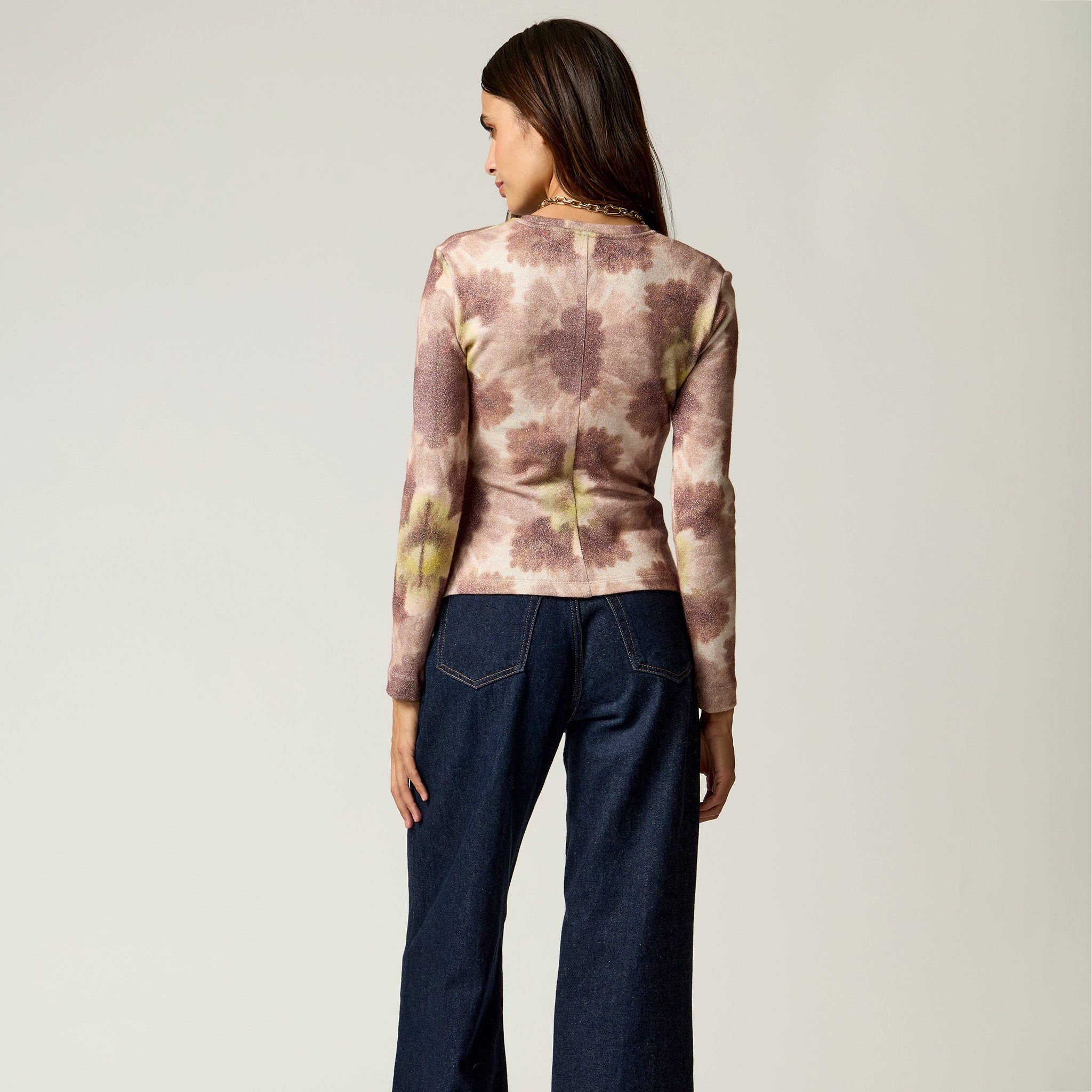 Blusa Estampada mujer Beige