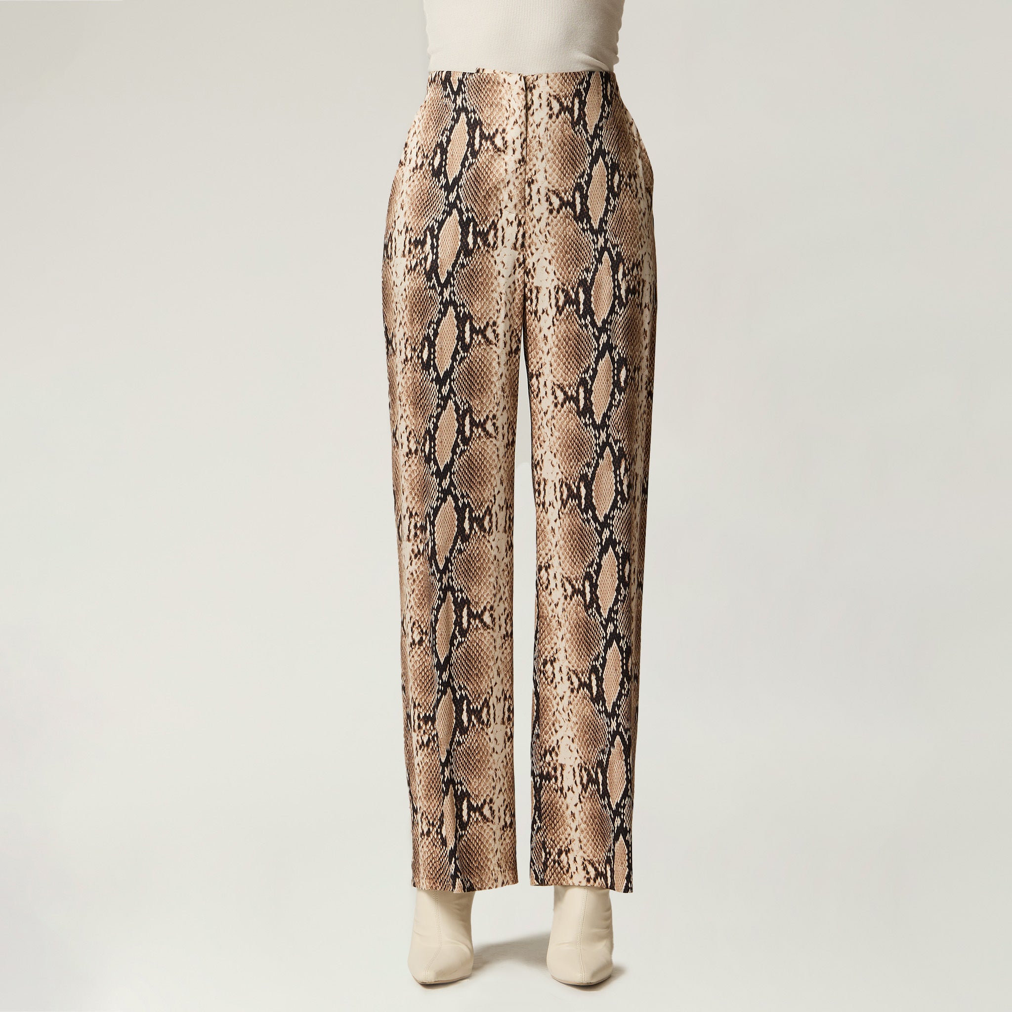 Pantalón Print Vibora Beige Mujer