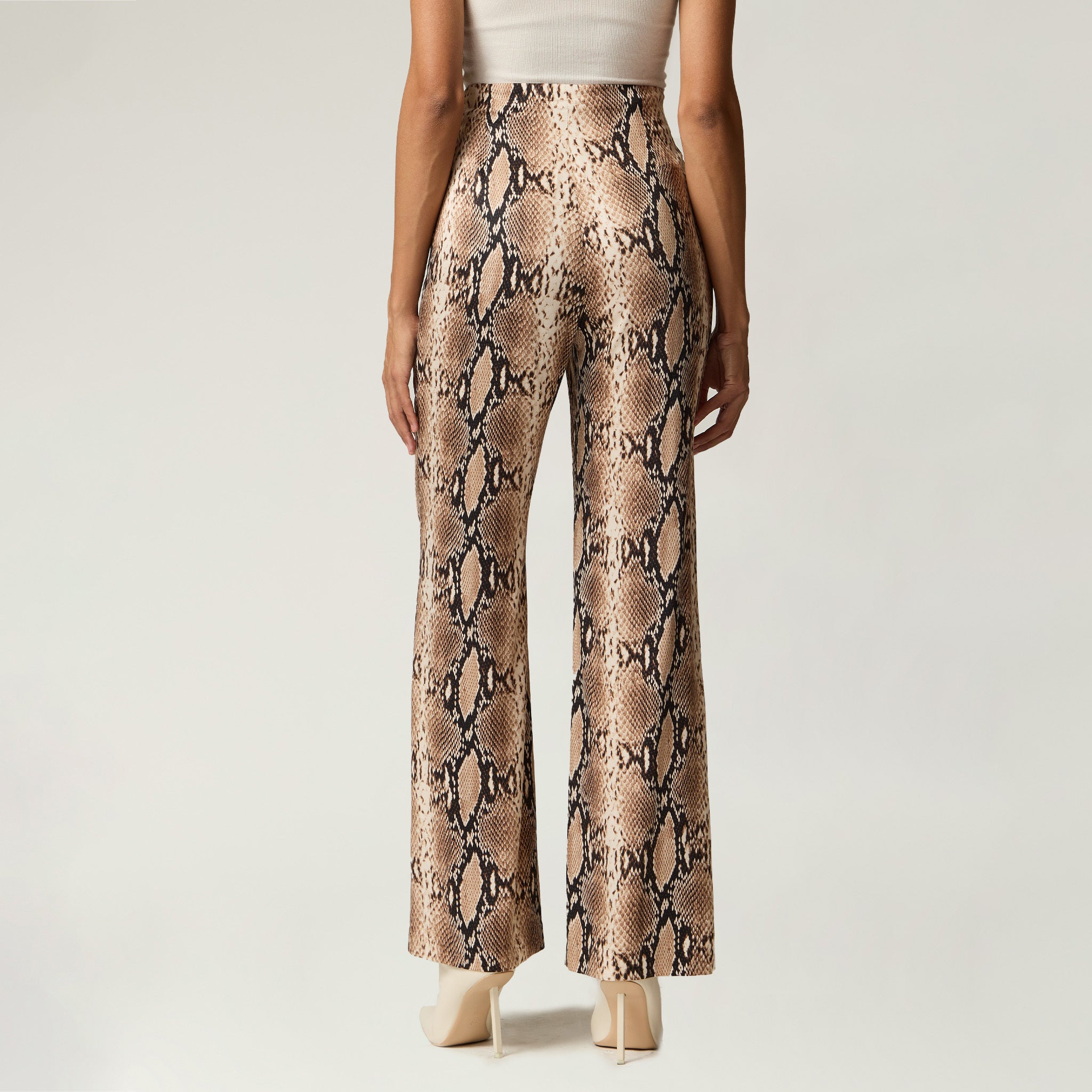 Pantalón Print Vibora Beige Mujer