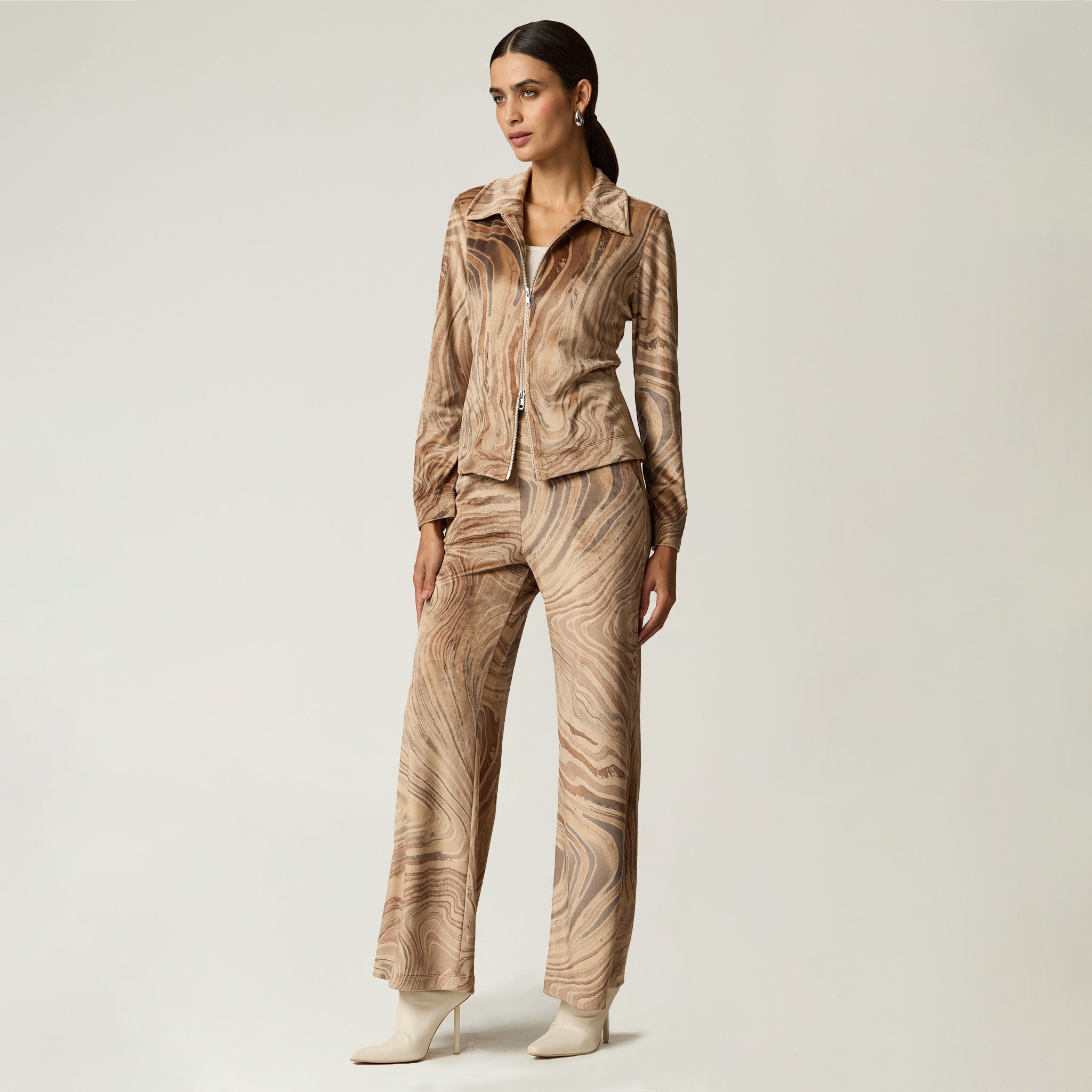 Chamarra Terciopelo Beige