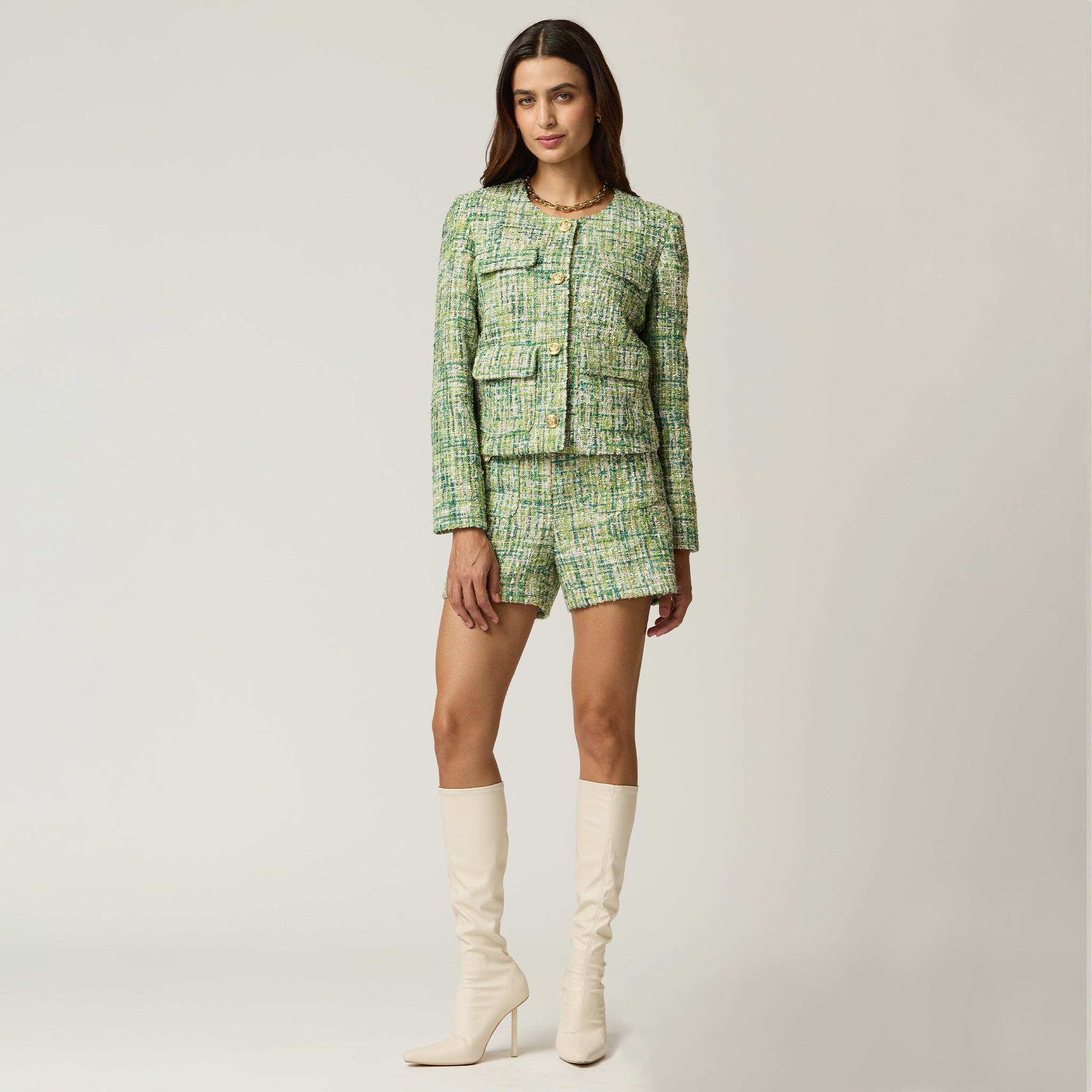 Saco para mujer Verde Estampado